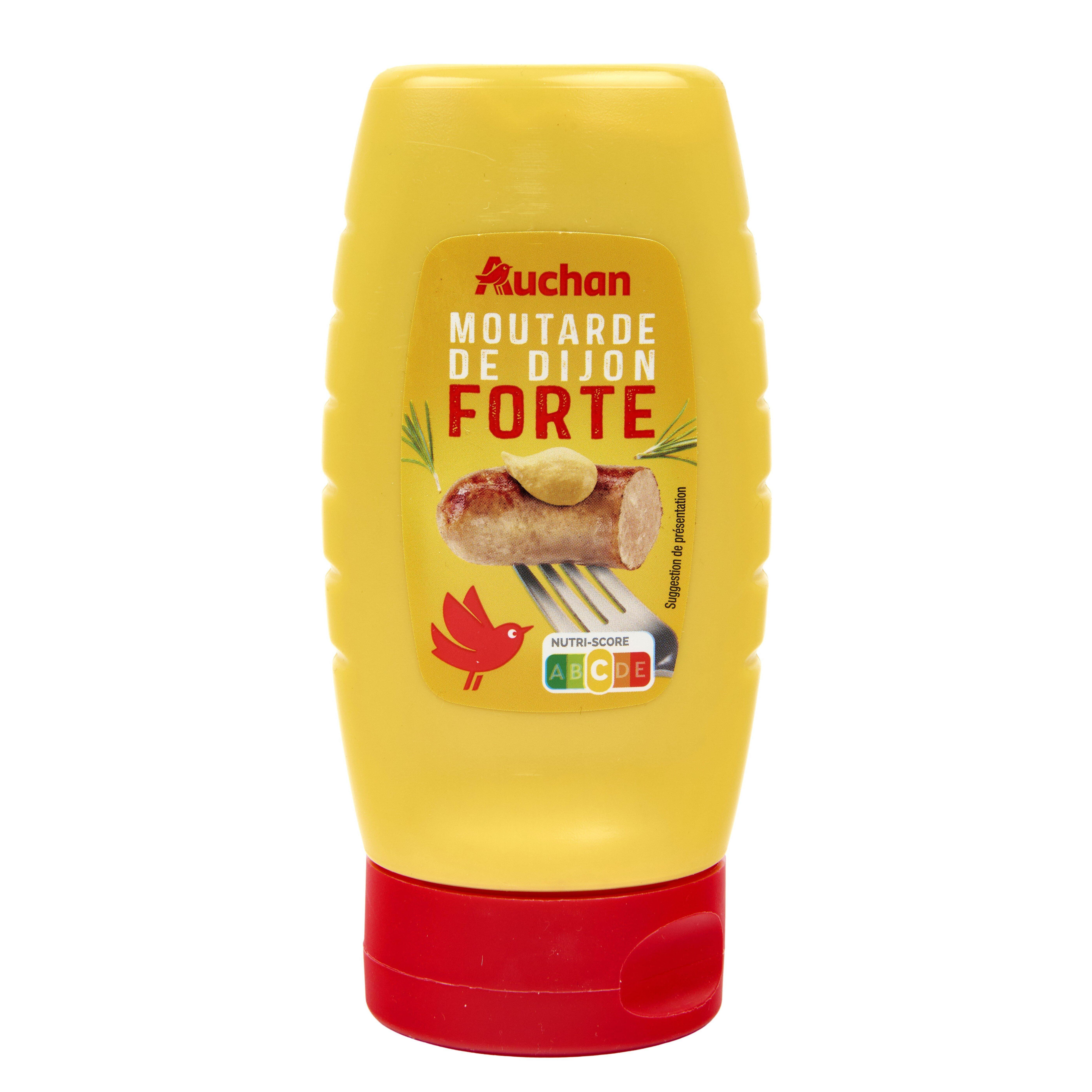 Voir la diapositive 2 : AUCHAN Moutarde de Dijon forte flacon souple 265g