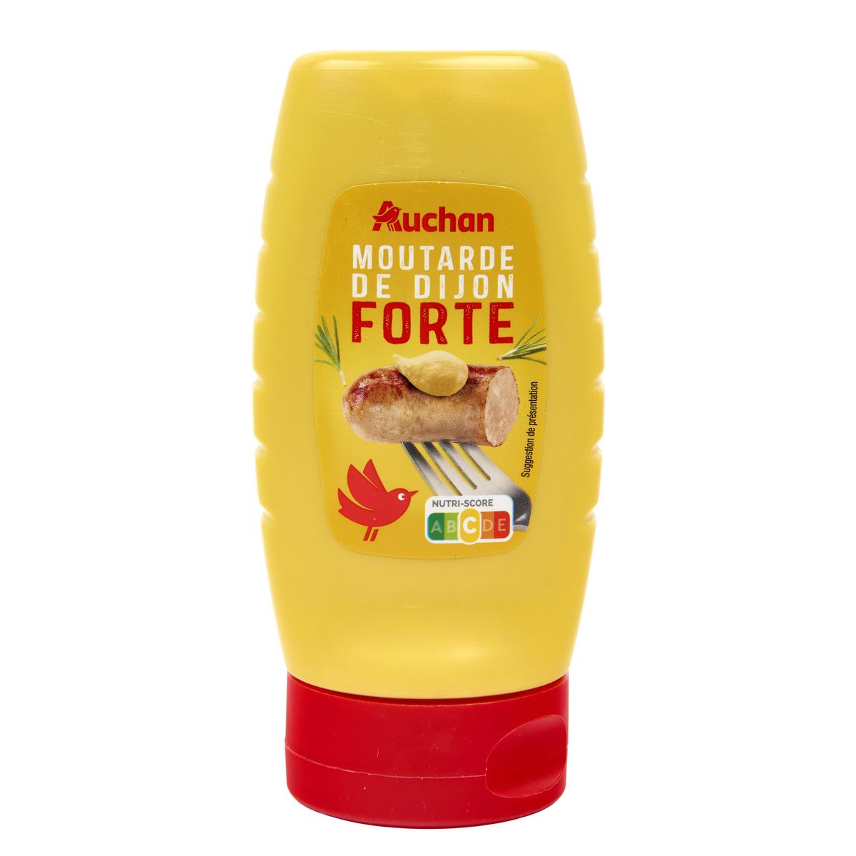 AUCHAN Moutarde de Dijon forte flacon souple 265g