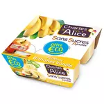 CHARLES & ALICE Spécialité pommes bananes vanille sans sucres ajoutés 4x97g