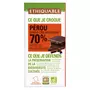 ETHIQUABLE Tablette de chocolat noir bio 70% cacao Pérou grand cru 1 pièce 100g