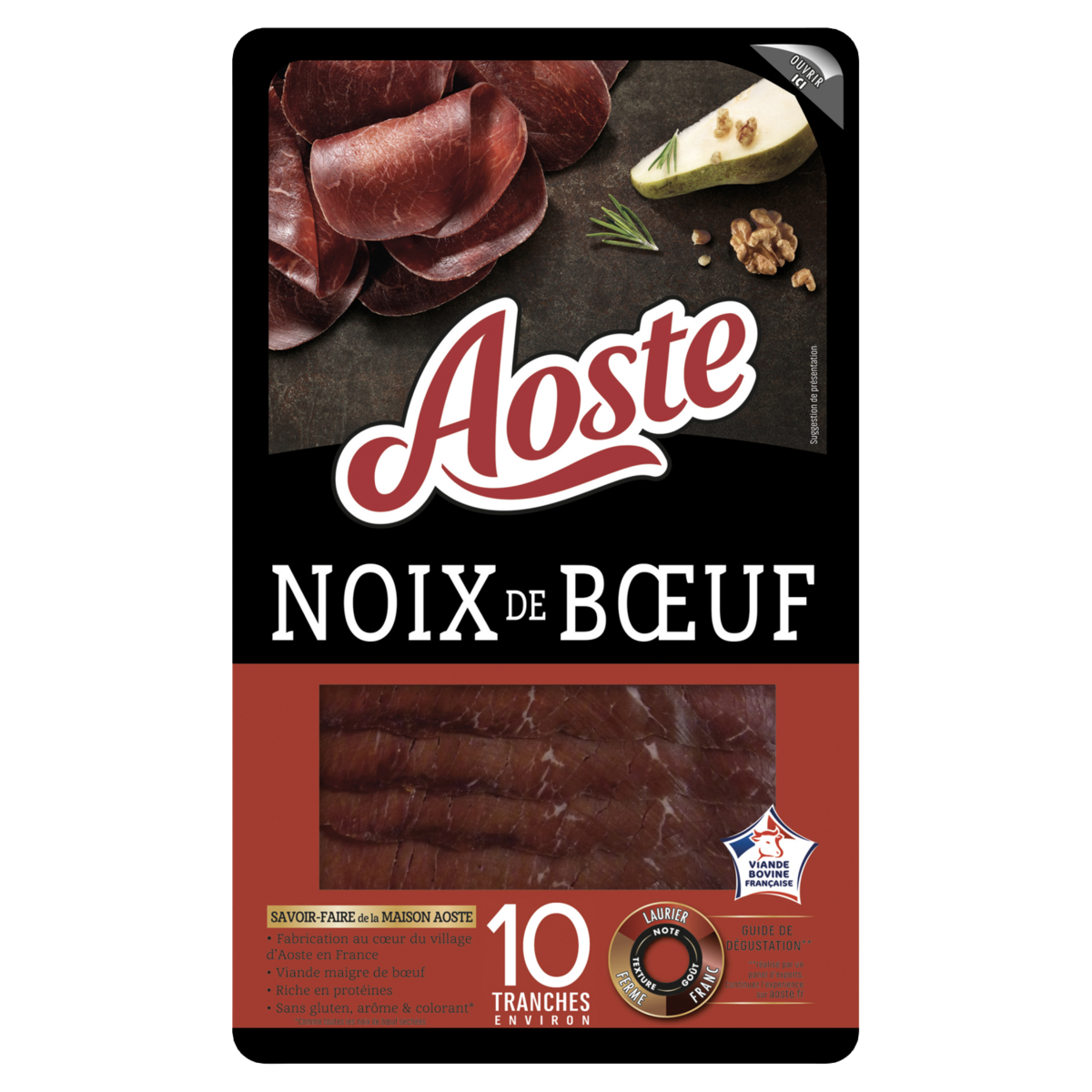 AOSTE Noix de boeuf séchée 10 tranches 80g