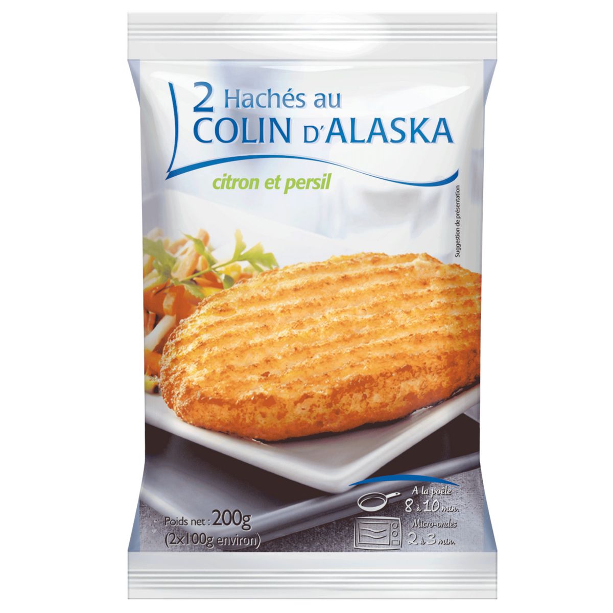 Haché au colin d'Alaska citron et persil 2x100g