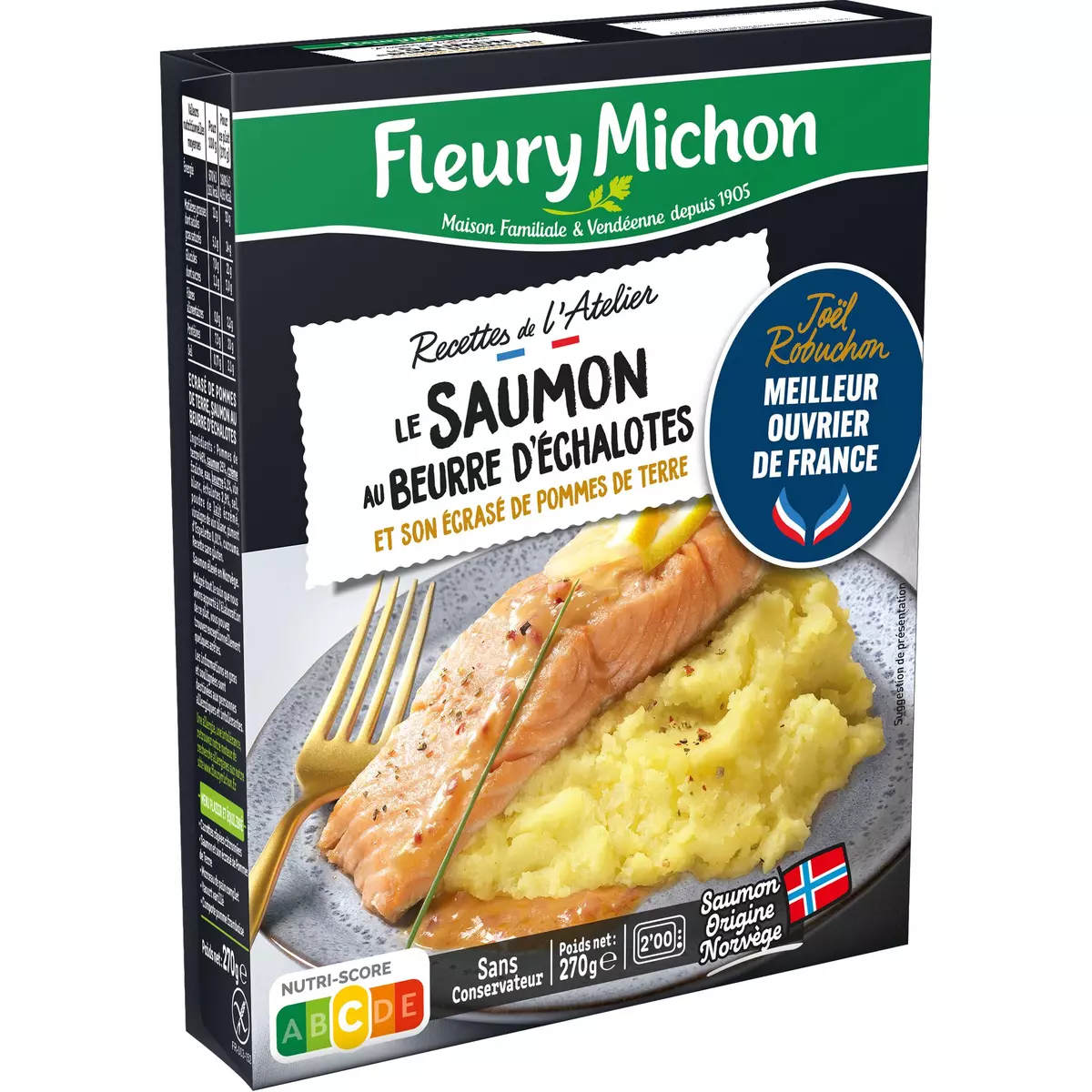 FLEURY MICHON Saumon au beurre d'échalottes 1 portion 270g