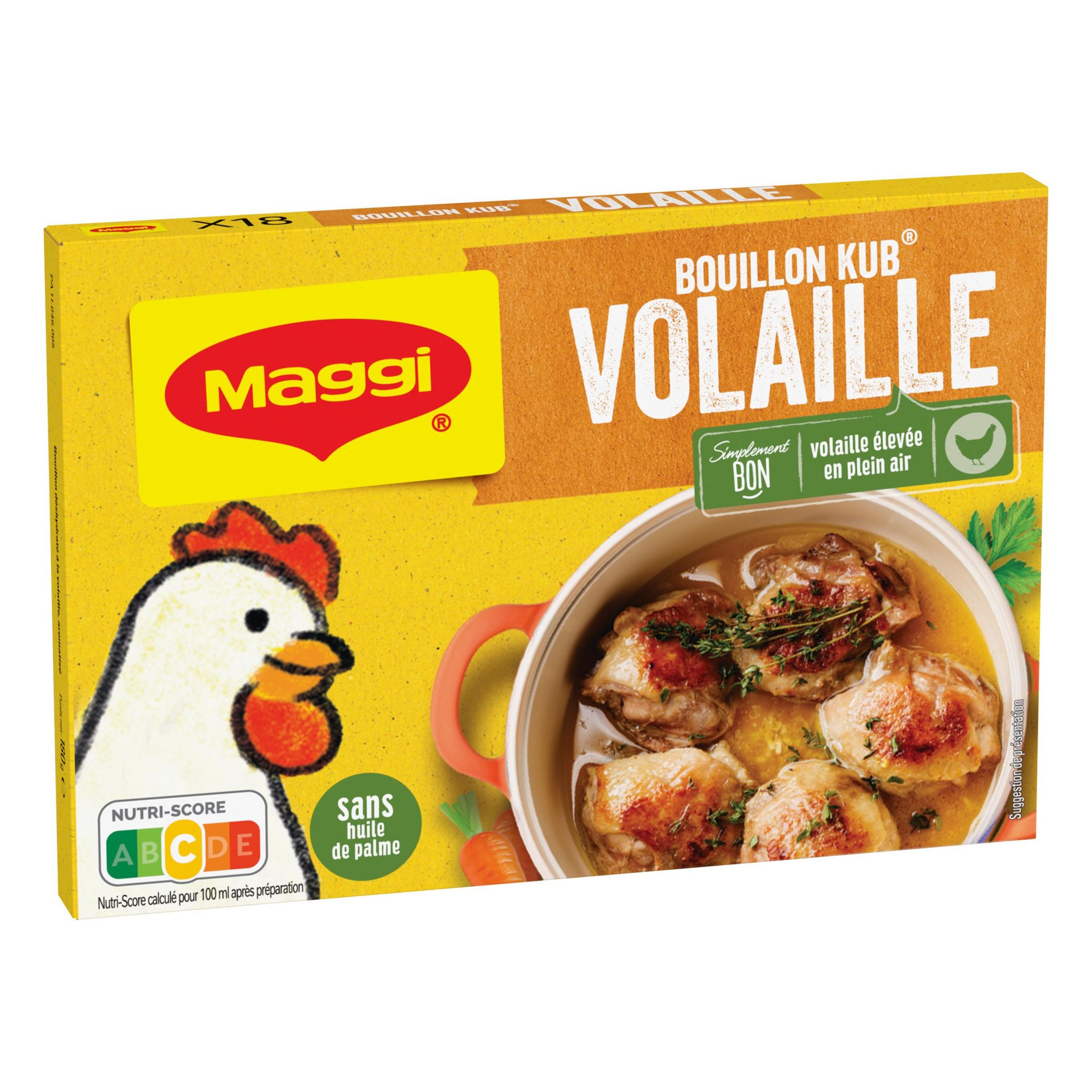 Voir la diapositive 2 : MAGGI Bouillon Kub de volaille 18 tablettes 180g