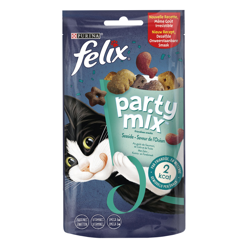 FELIX Friandises party mix au samon colin truite pour chat 60g
