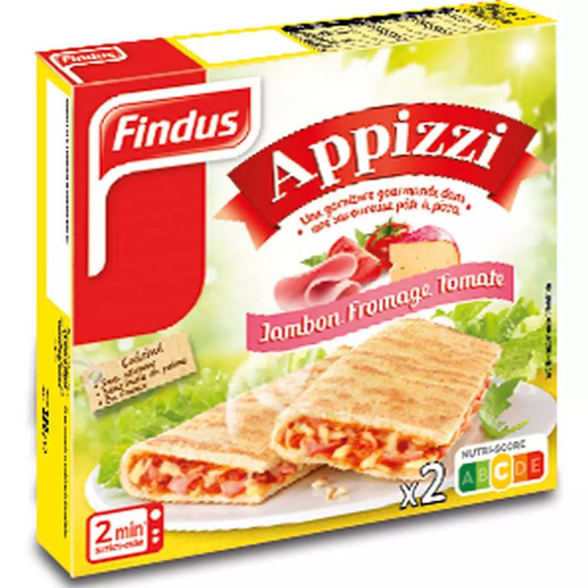 FINDUS Appizzi jambon fromage tomate 2 pièces 250g
