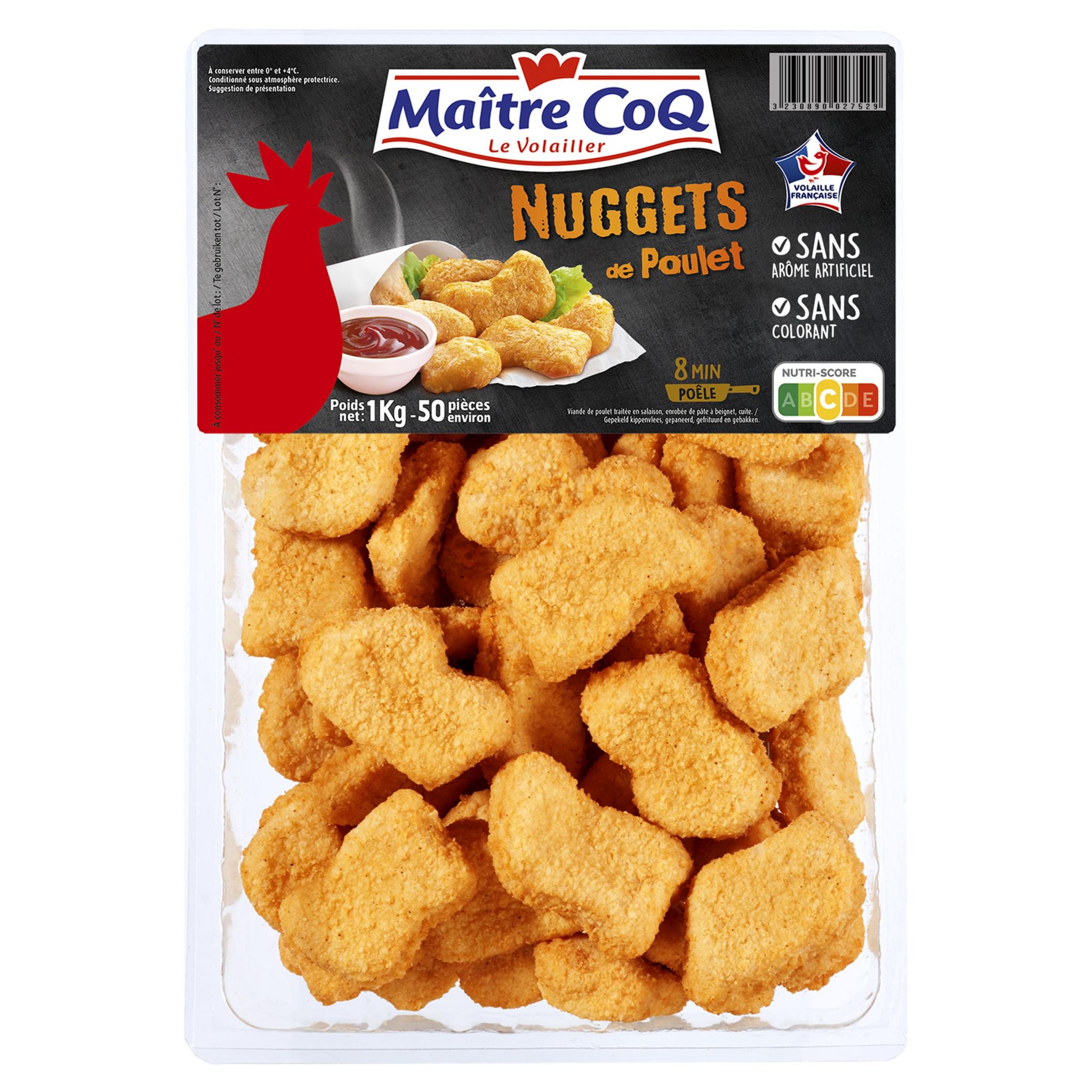 Voir la diapositive 2 : MAITRE COQ Nuggets de poulet 45 pièces environ 1kg