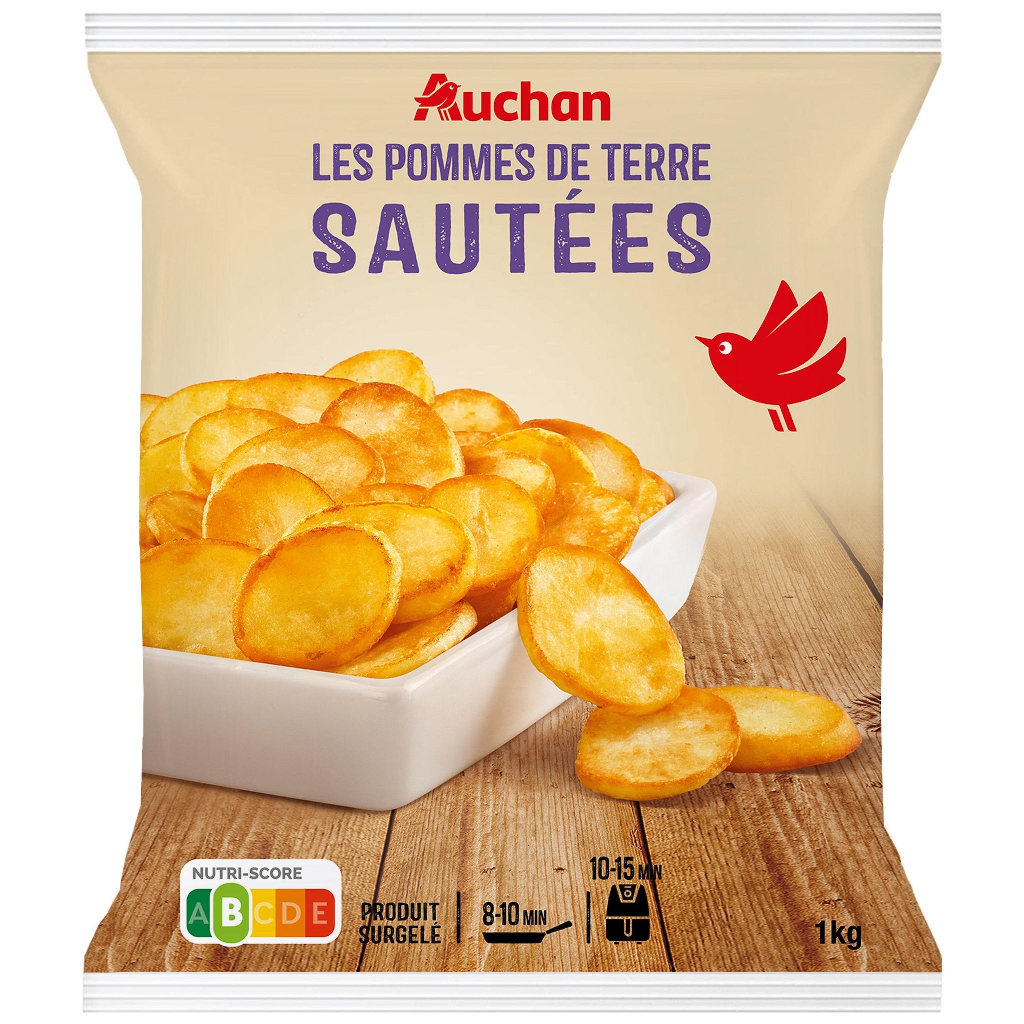 Voir la diapositive 4 : AUCHAN Pommes de terre sautées 1kg