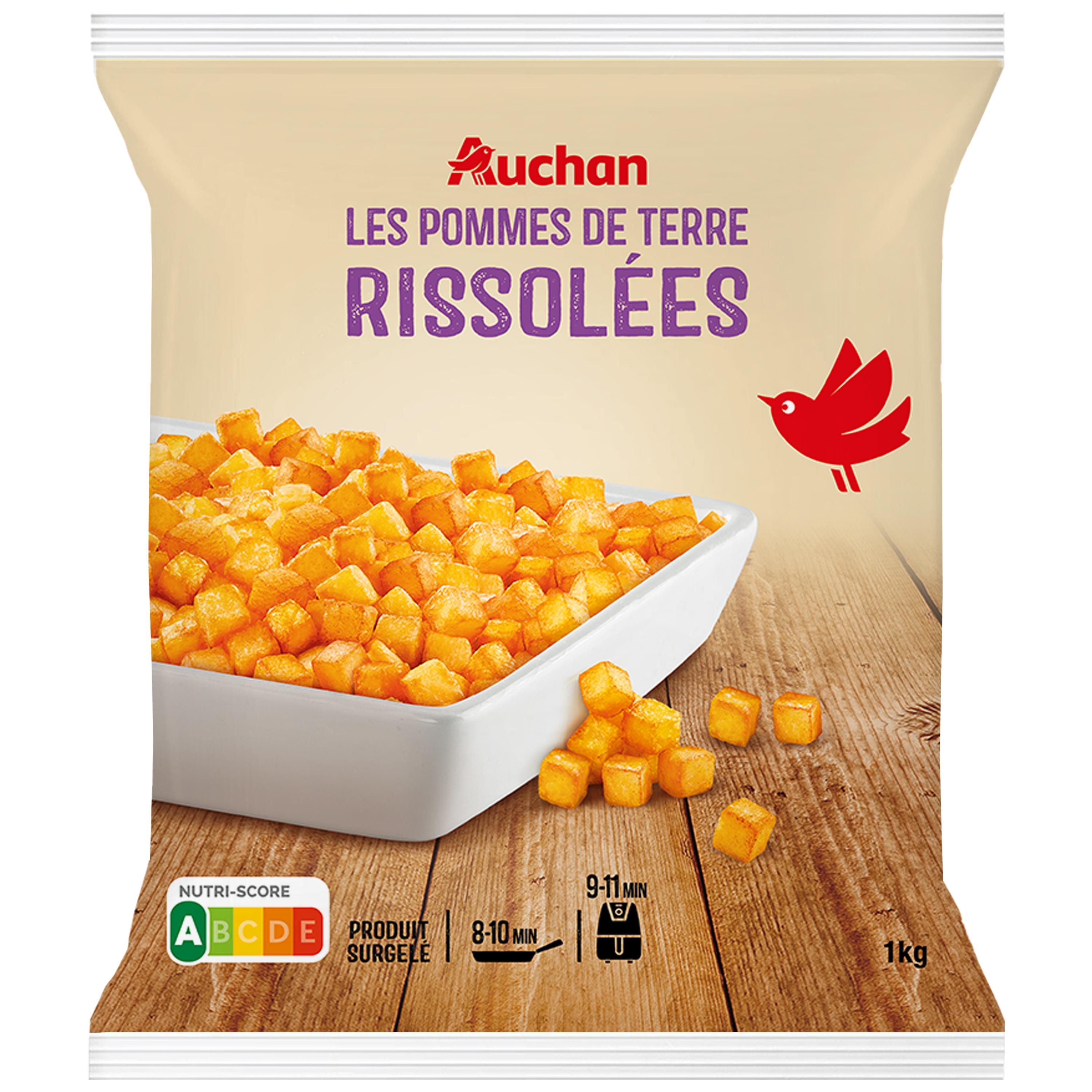 Voir la diapositive 4 : AUCHAN Pommes de terre rissolées 1kg