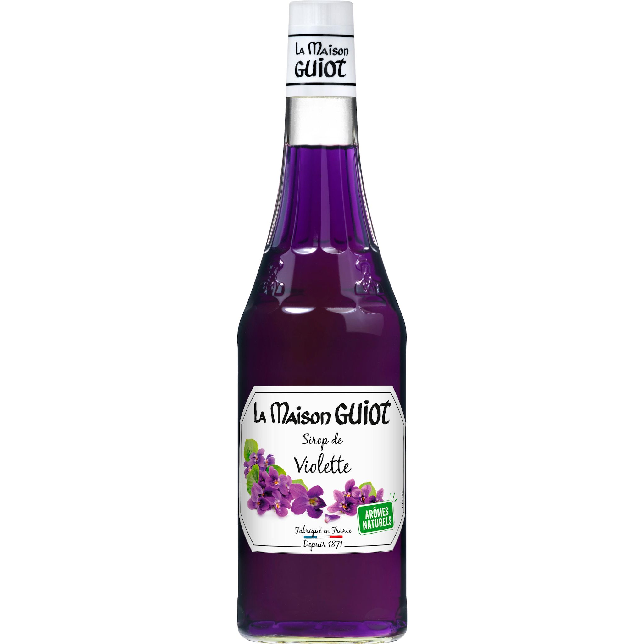 Voir la diapositive 2 : LA MAISON GUIOT Sirop de violette bouteille verre 70cl