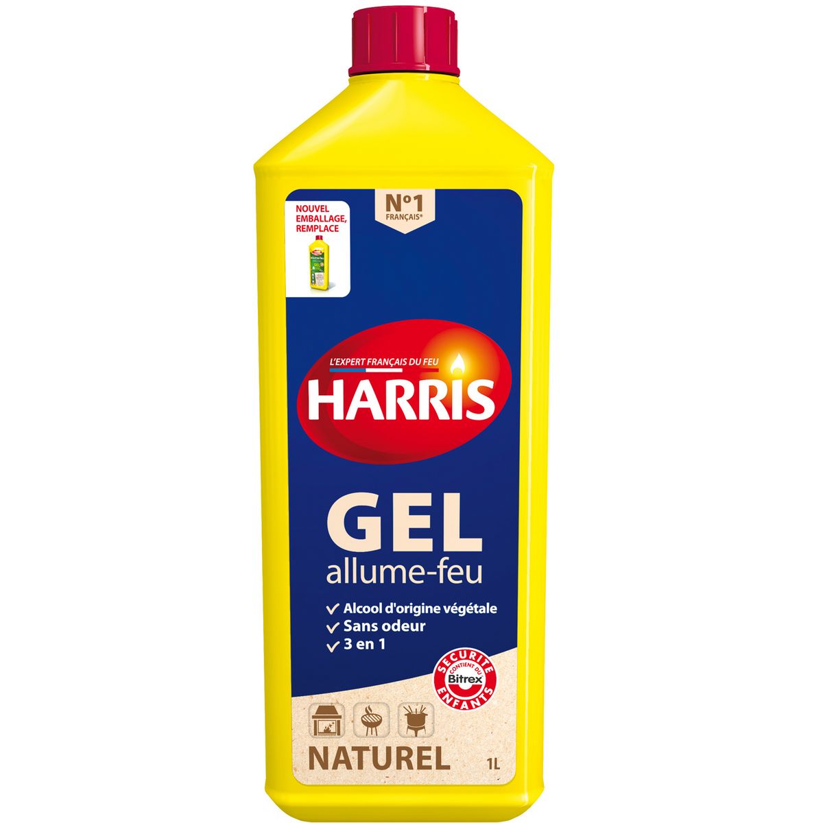 HARRIS Gel allume feu naturel 1l