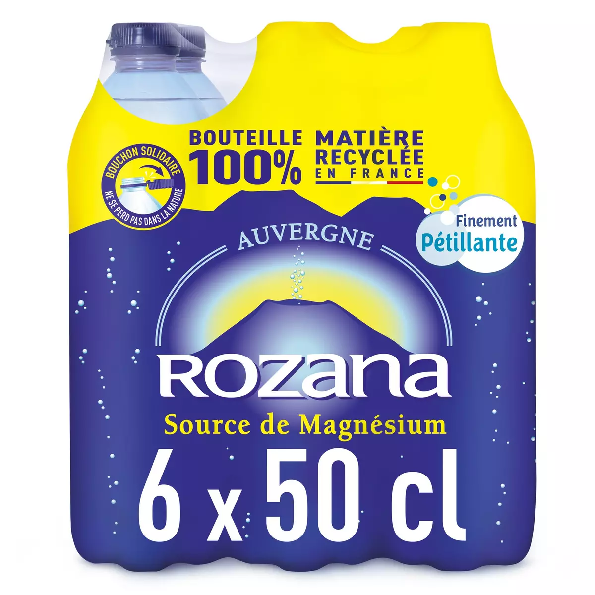 ROZANA Eau minérale gazeuse en bouteille 6x50cl