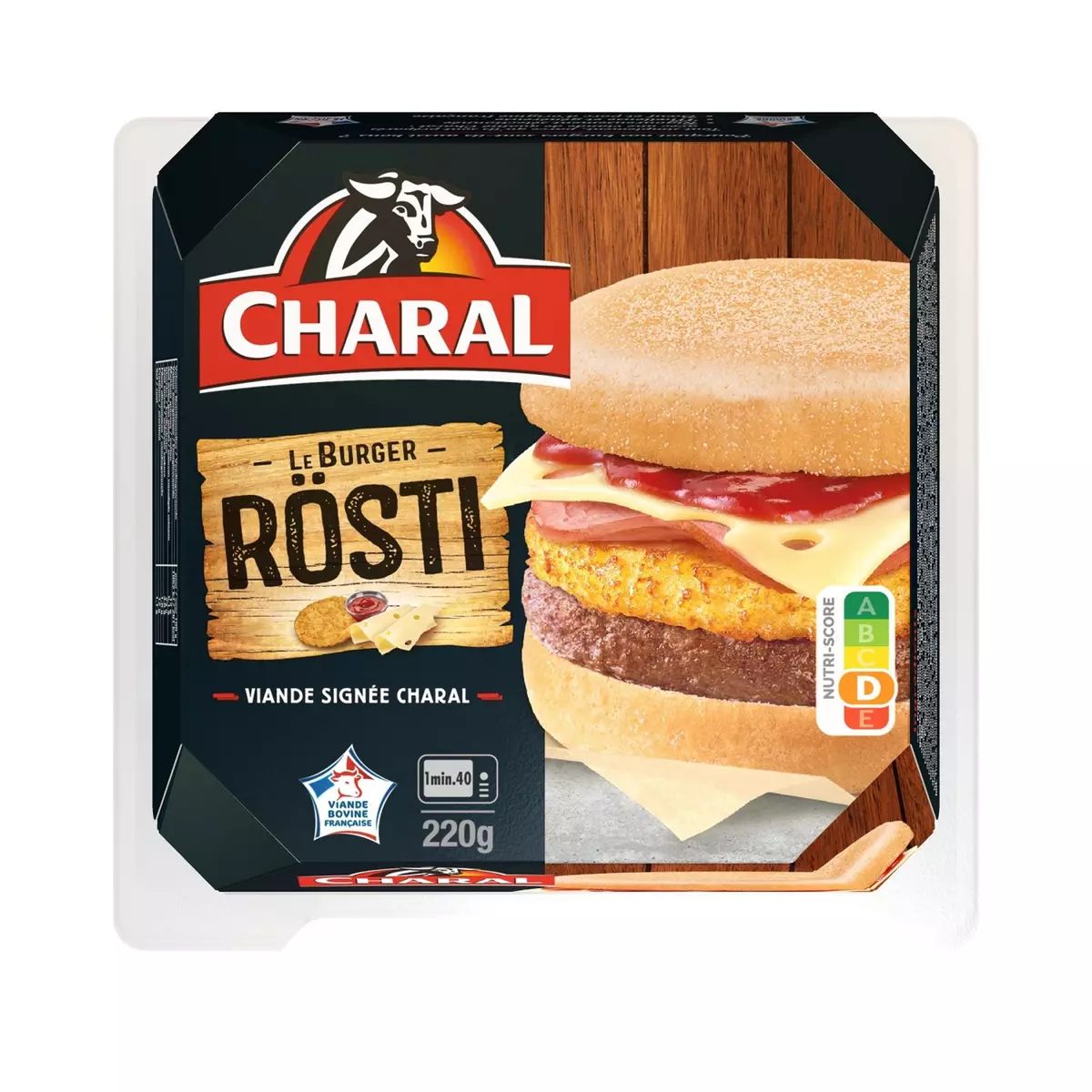 CHARAL Burger rösti 1 portion 220g