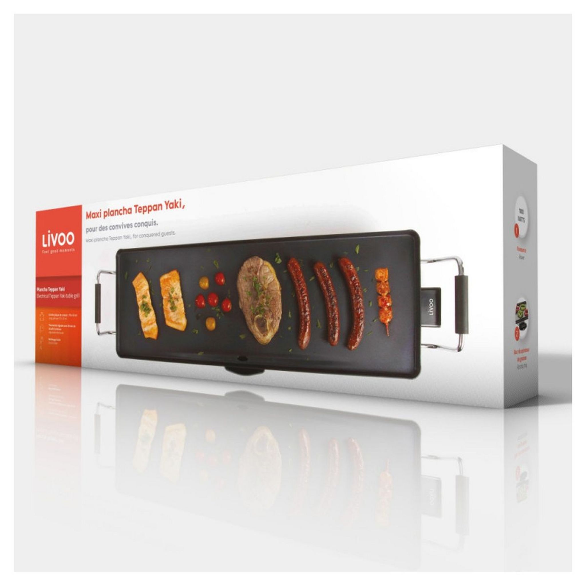 Voir la diapositive 3 : LIVOO Plancha électrique DOM 182 - Noir