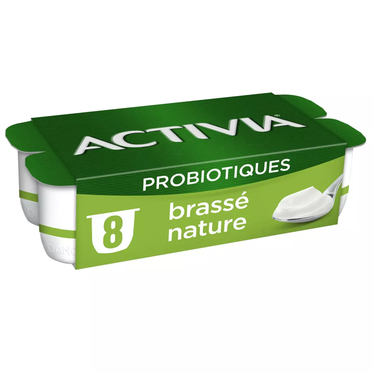 ACTIVIA Probiotiques - Yaourt brassé au bifidus nature 8x125g
