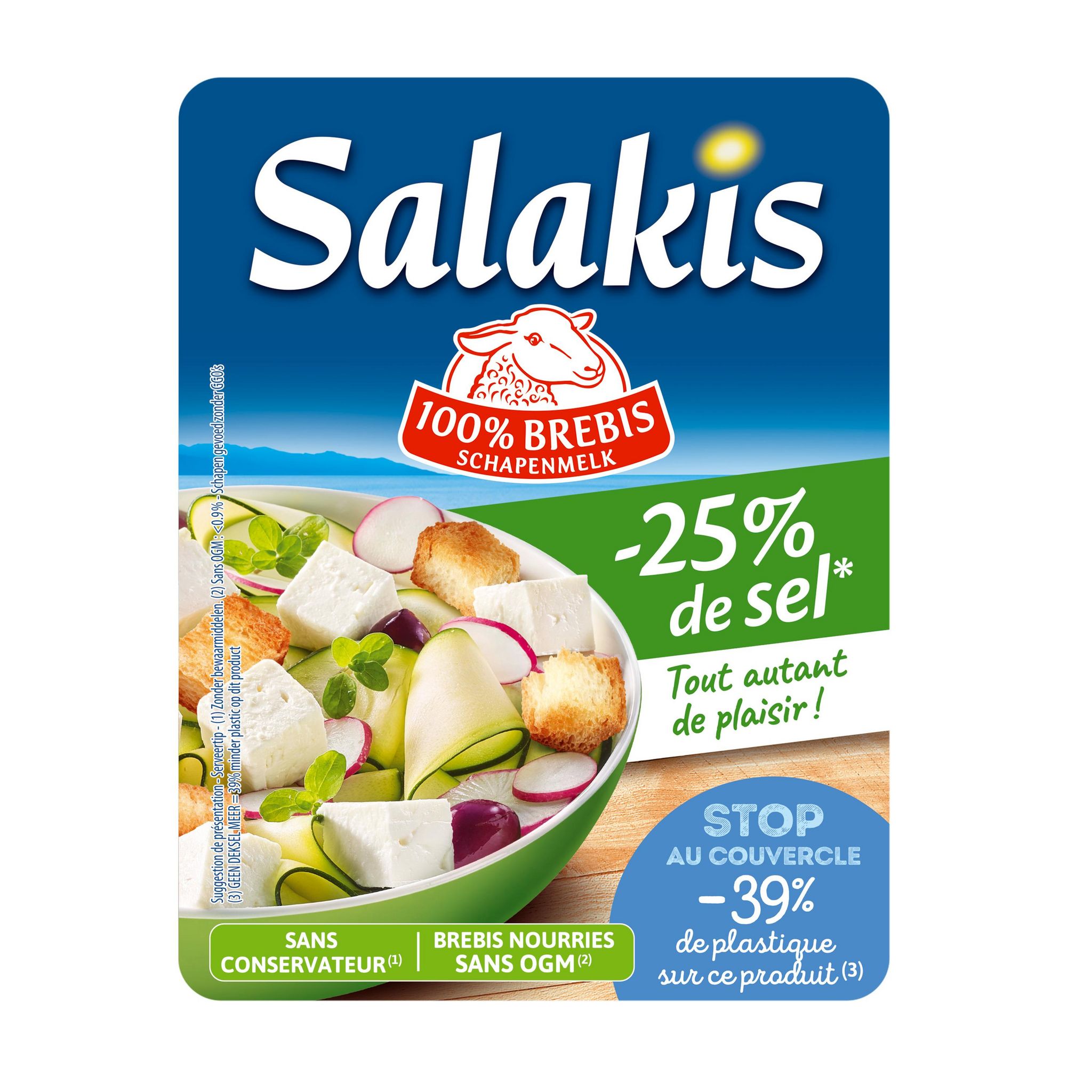 Voir la diapositive 2 : SALAKIS Fromage de brebis réduit en sel 180g