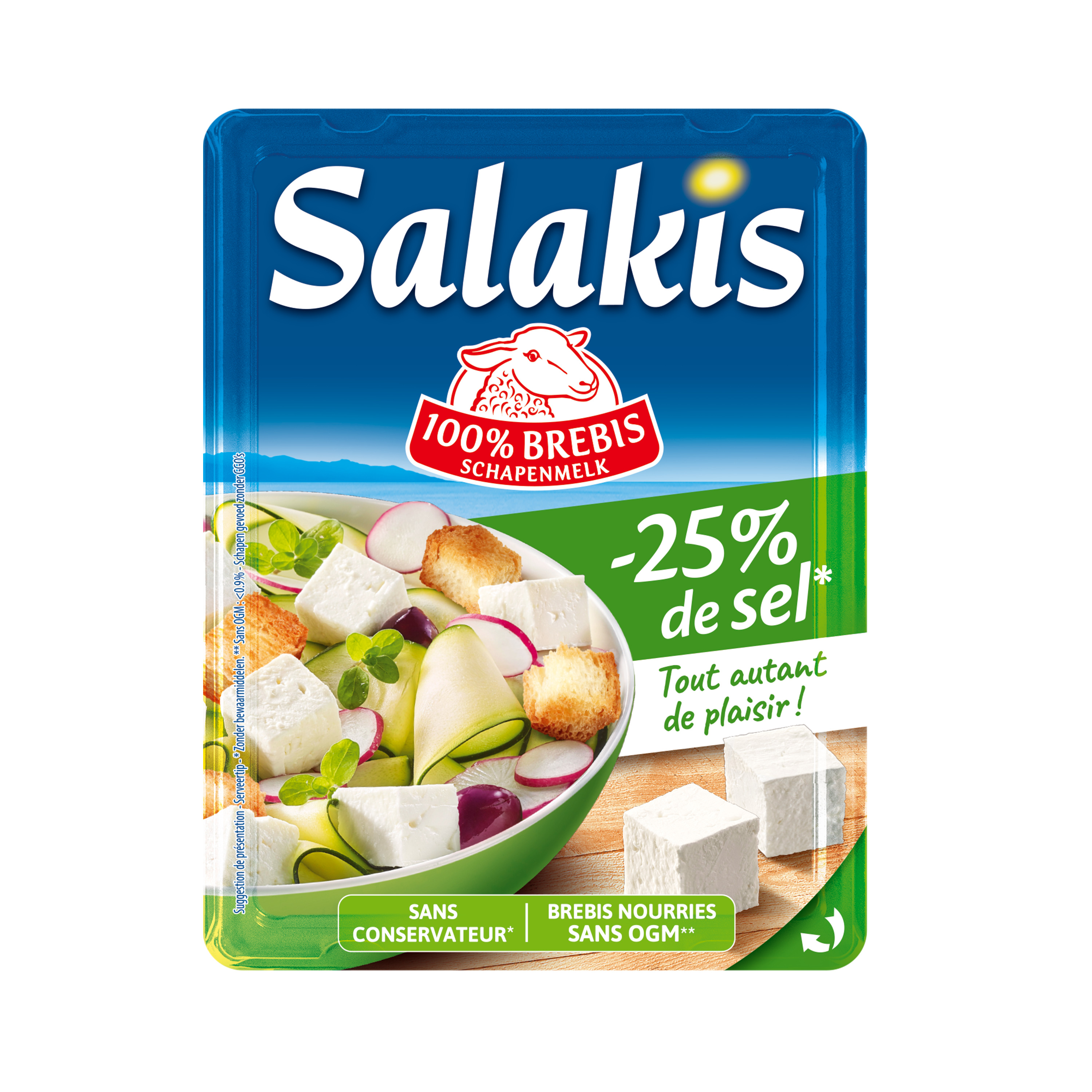 Voir la diapositive 3 : SALAKIS Fromage de brebis réduit en sel 180g