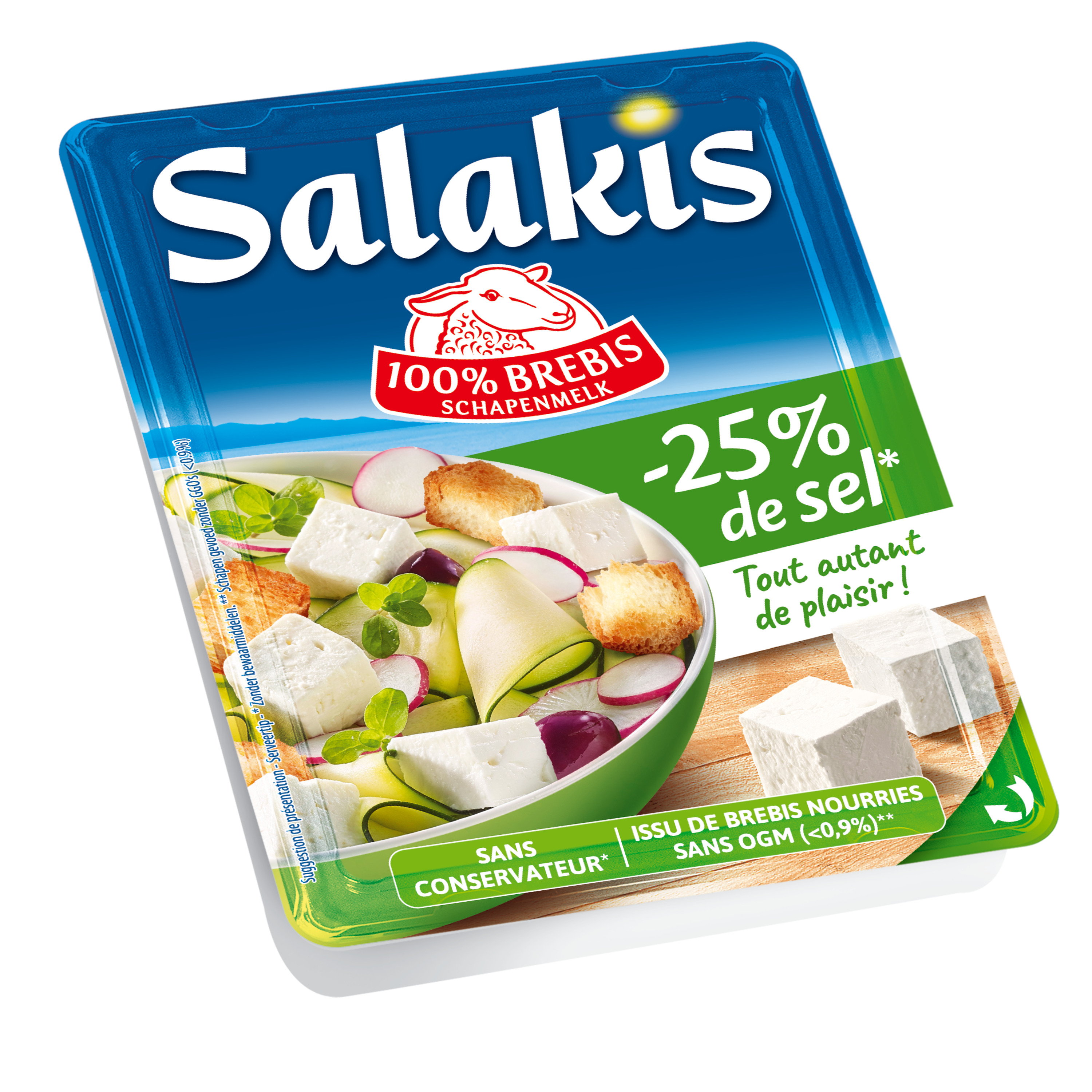 Voir la diapositive 5 : SALAKIS Fromage de brebis réduit en sel 180g