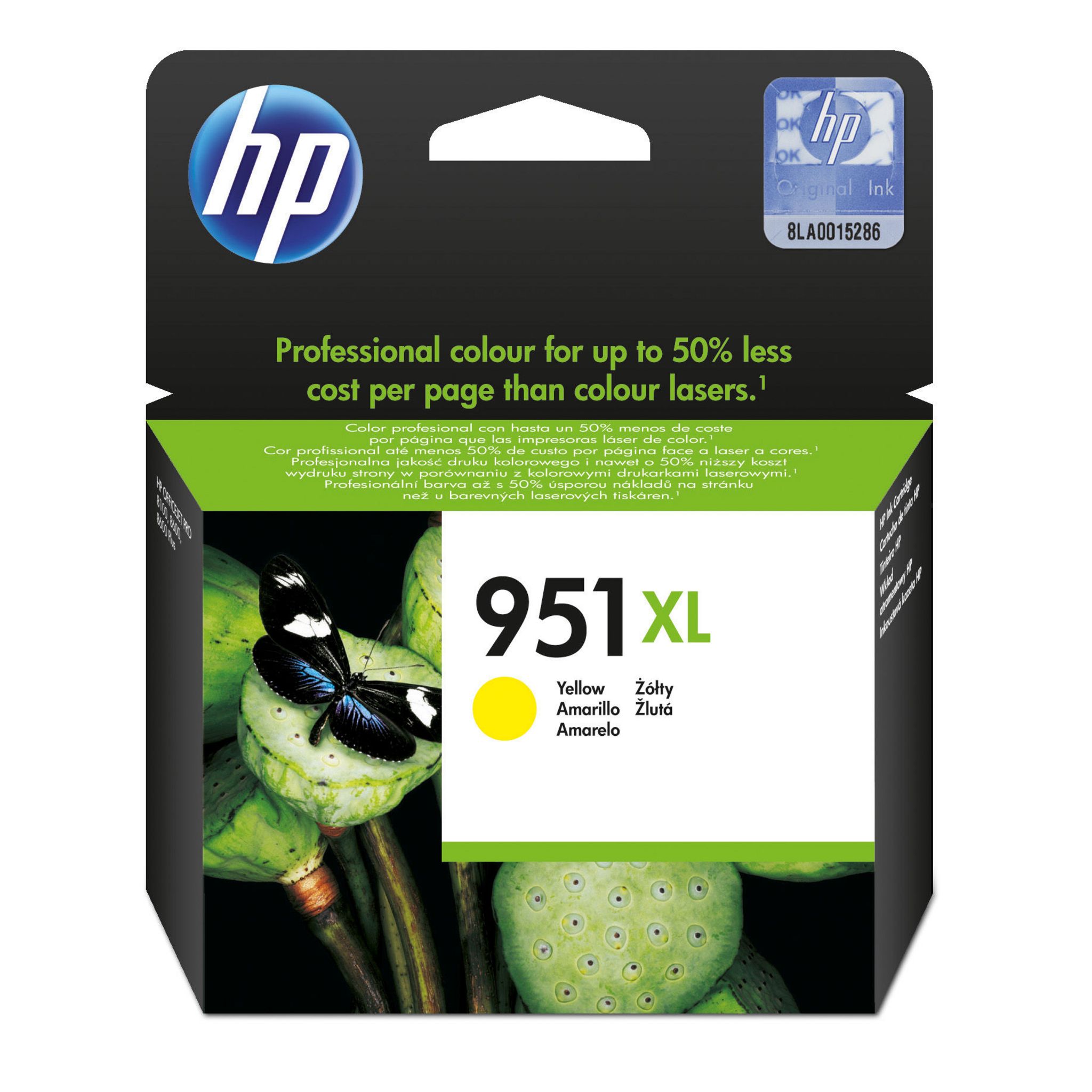 Voir la diapositive 2 : HP Cartouche d'Encre HP 951XL Jaune grande capacité Authentique (CN048AE)