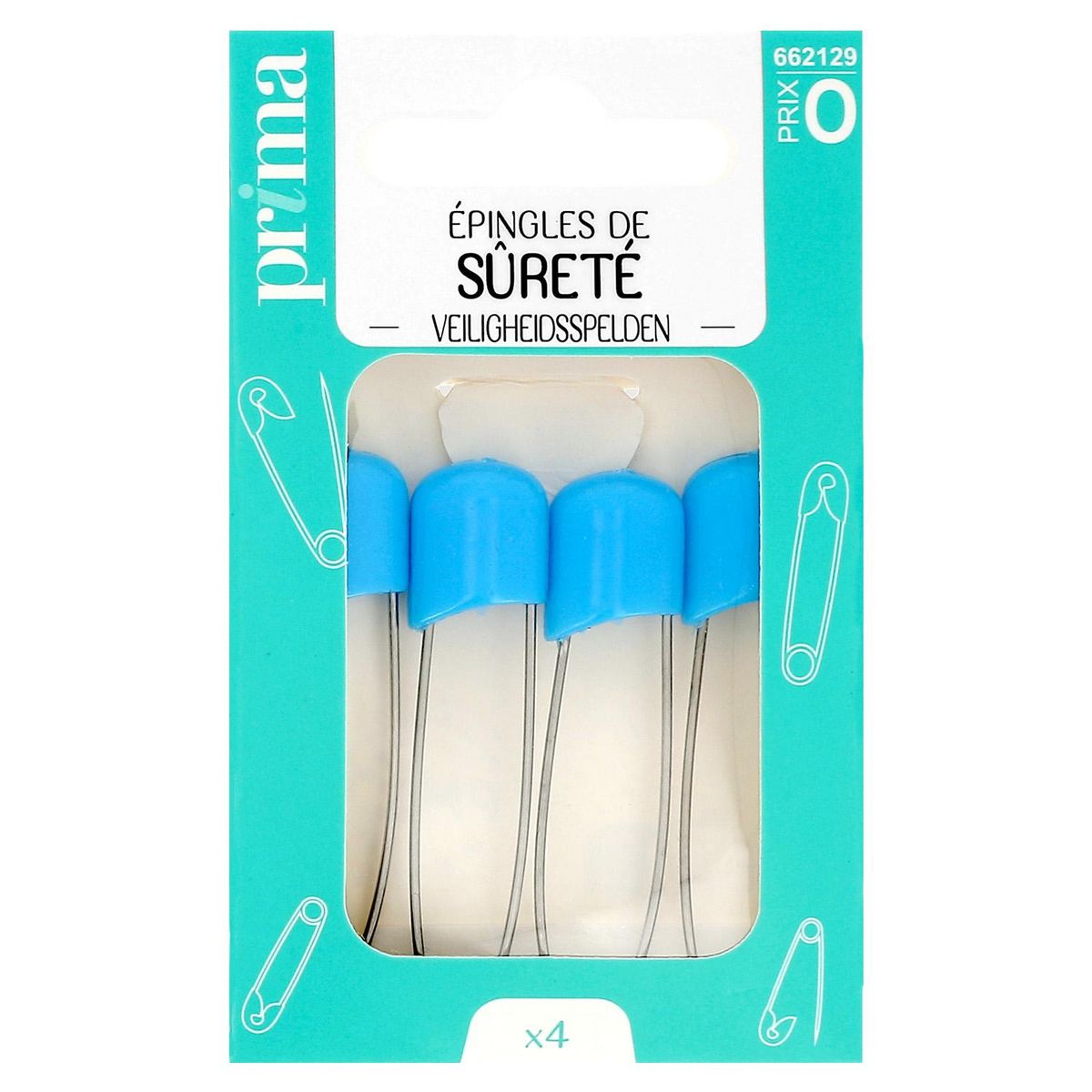 PRIMA Epingles de sûreté x4