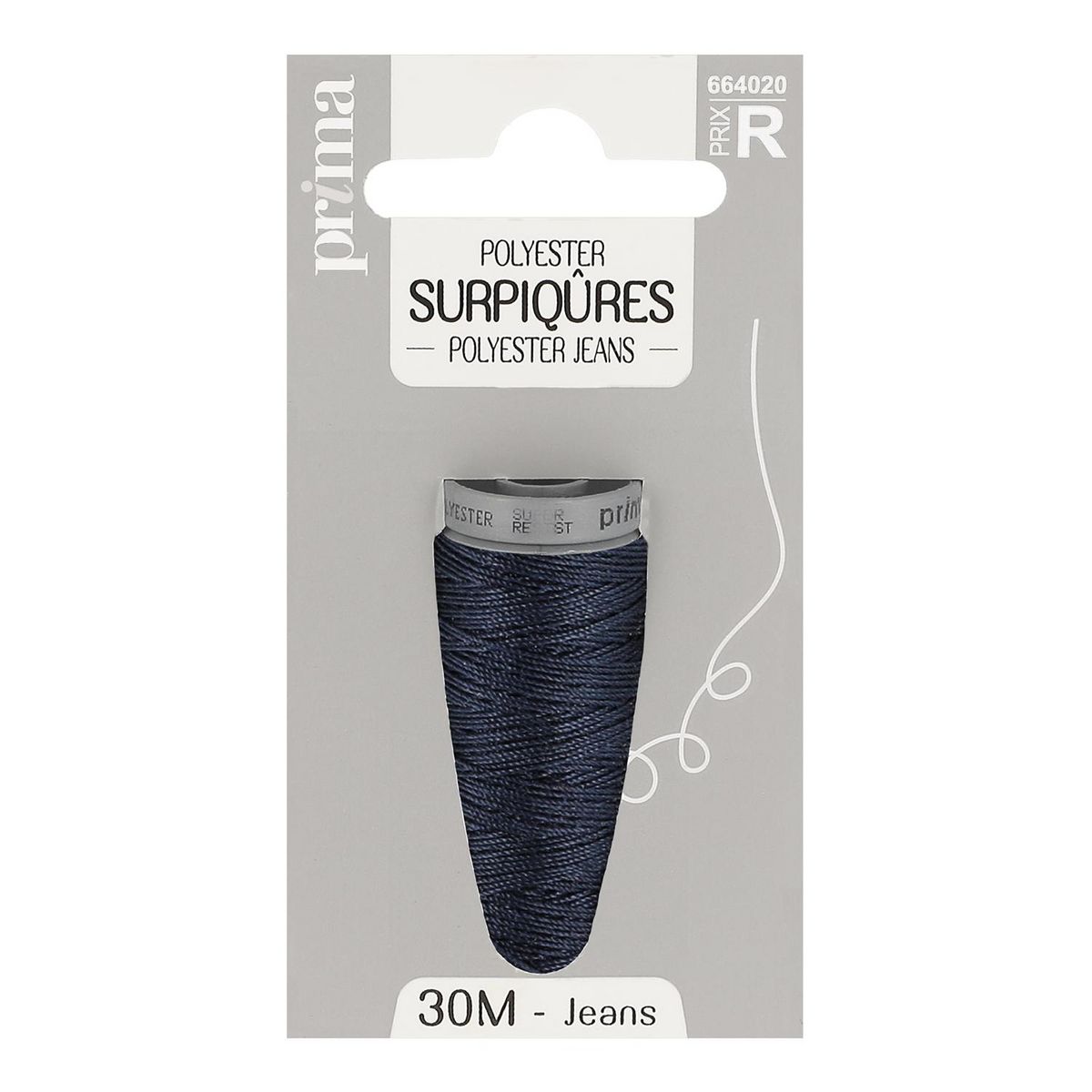 PRIMA Fil polyester surpiqûres 30m jeans x1