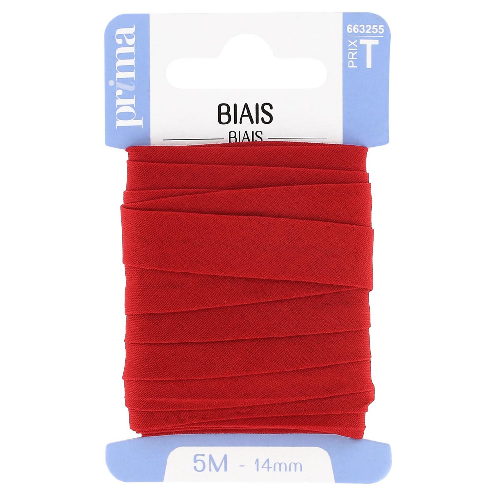 Voir la diapositive 2 : PRIMA Biais 5m x 14mm x1