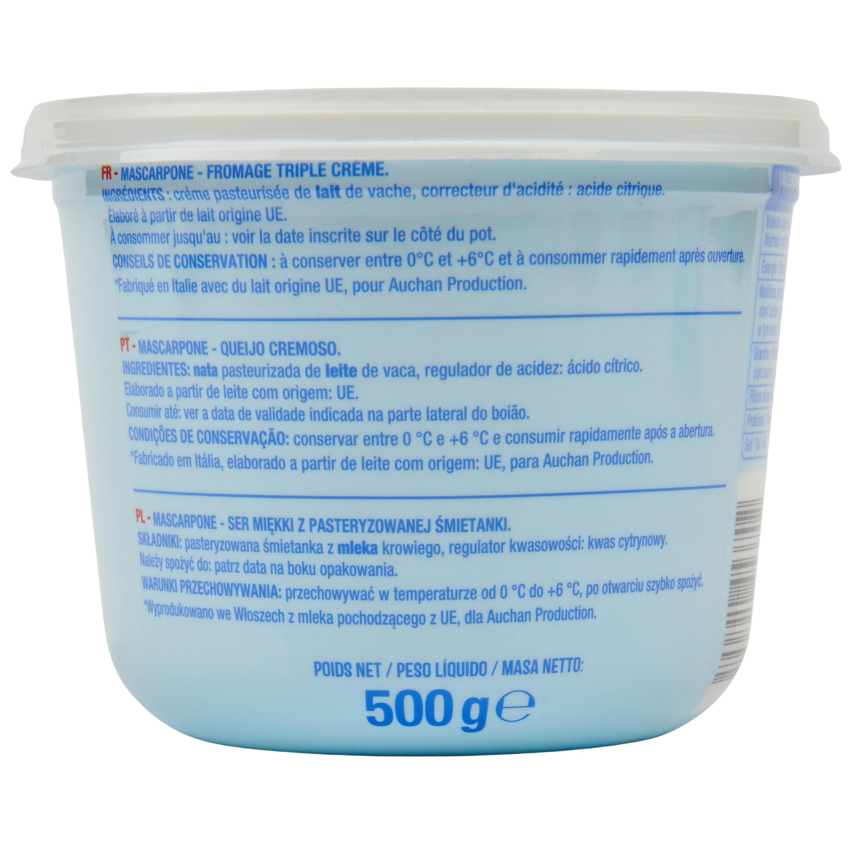 Voir la diapositive 4 : AUCHAN Mascarpone 500g