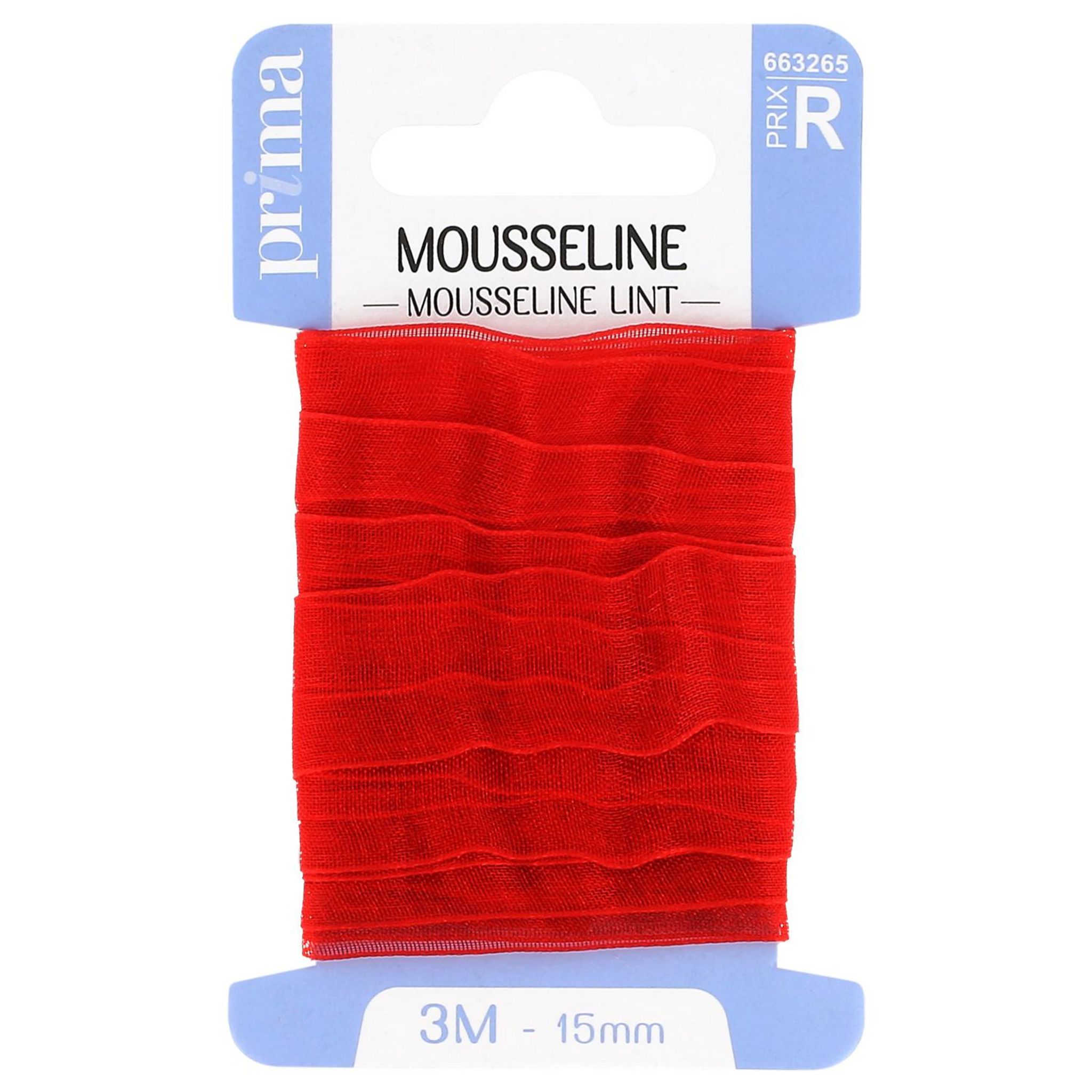 Voir la diapositive 2 : PRIMA Ruban mousseline 3m x 15mm x1