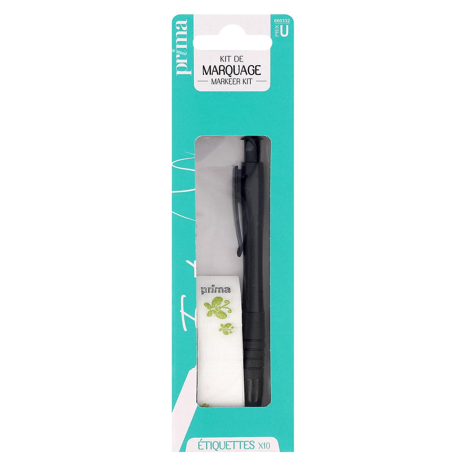Voir la diapositive 2 : PRIMA Kit de marquage et stylo 10 étiquettes + stylo