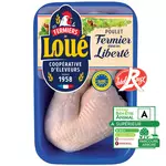 LOUE Cuisses de poulet fermier blanc élevé en liberté label rouge 2 pièces 480g