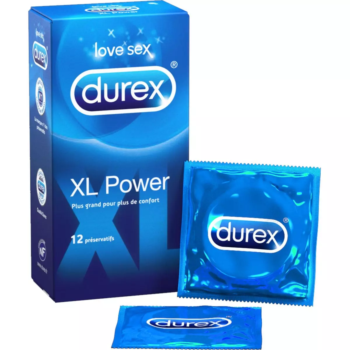 DUREX XL Power grands préservatifs 12 préservatifs