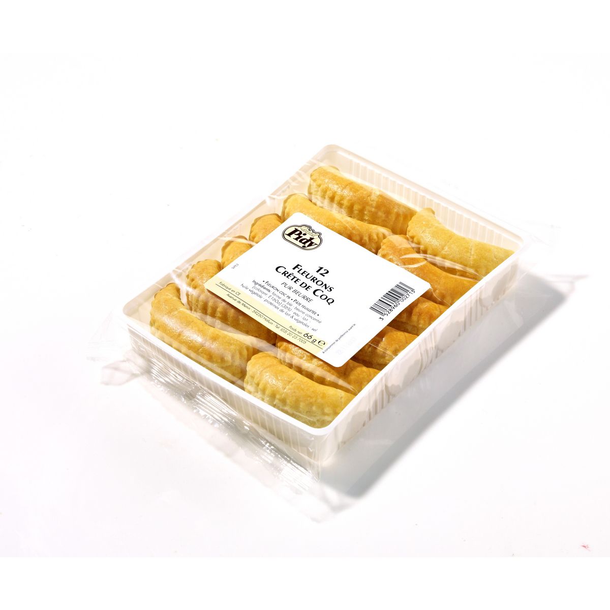 PIDY Fleurons crête de coq pur beurre 12 pièces 66g