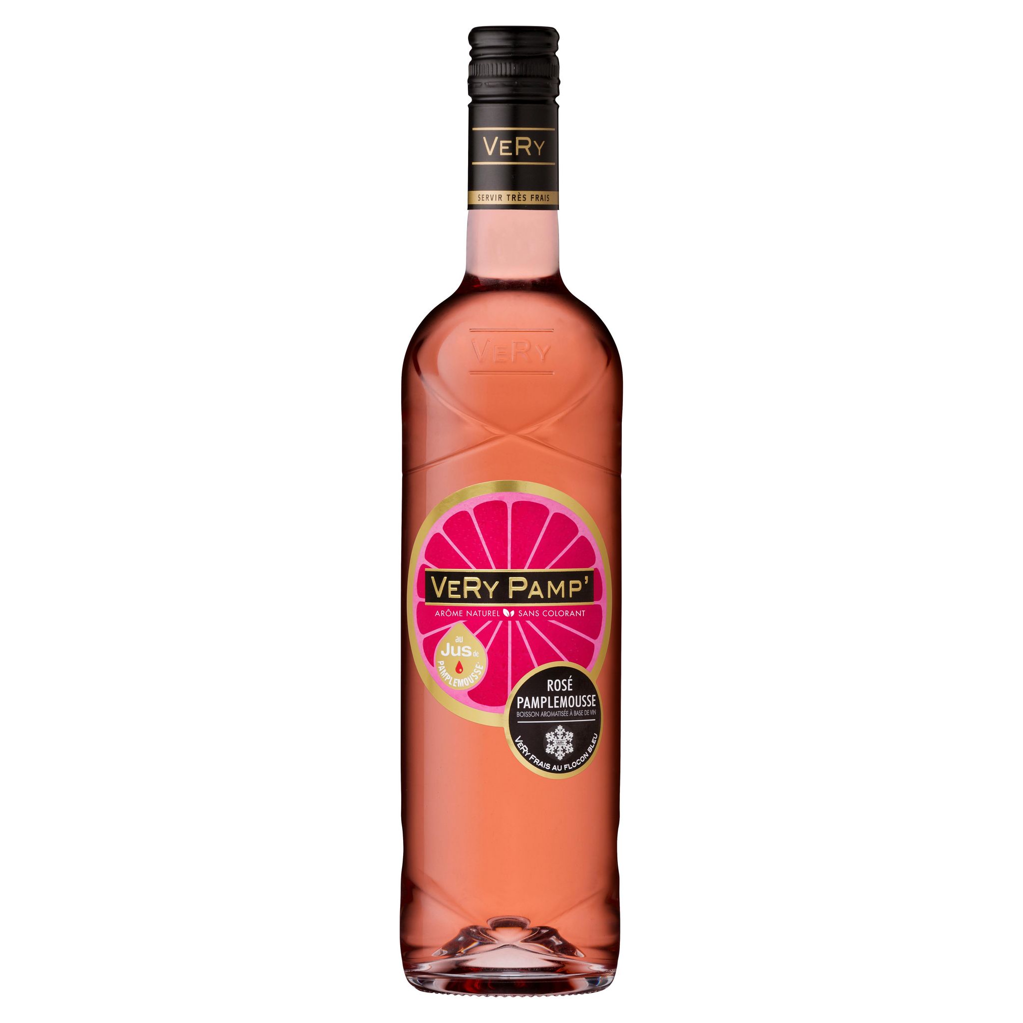 Voir la diapositive 2 : VERY Pamp' Boisson à base de vin rosé et jus de pamplemousse rosé 75cl