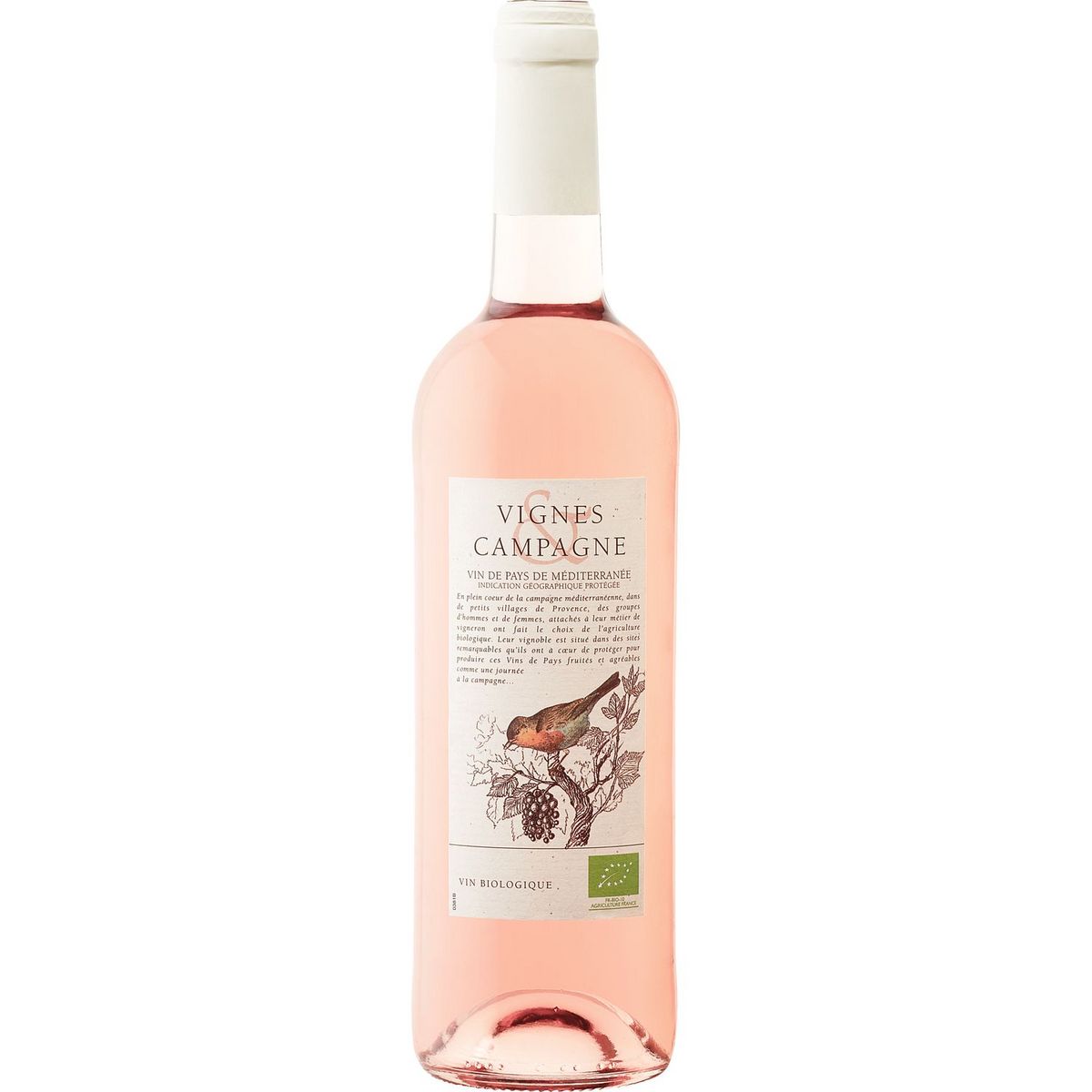 IGP Méditerranée bio Vignes et campagnes rosé 75cl