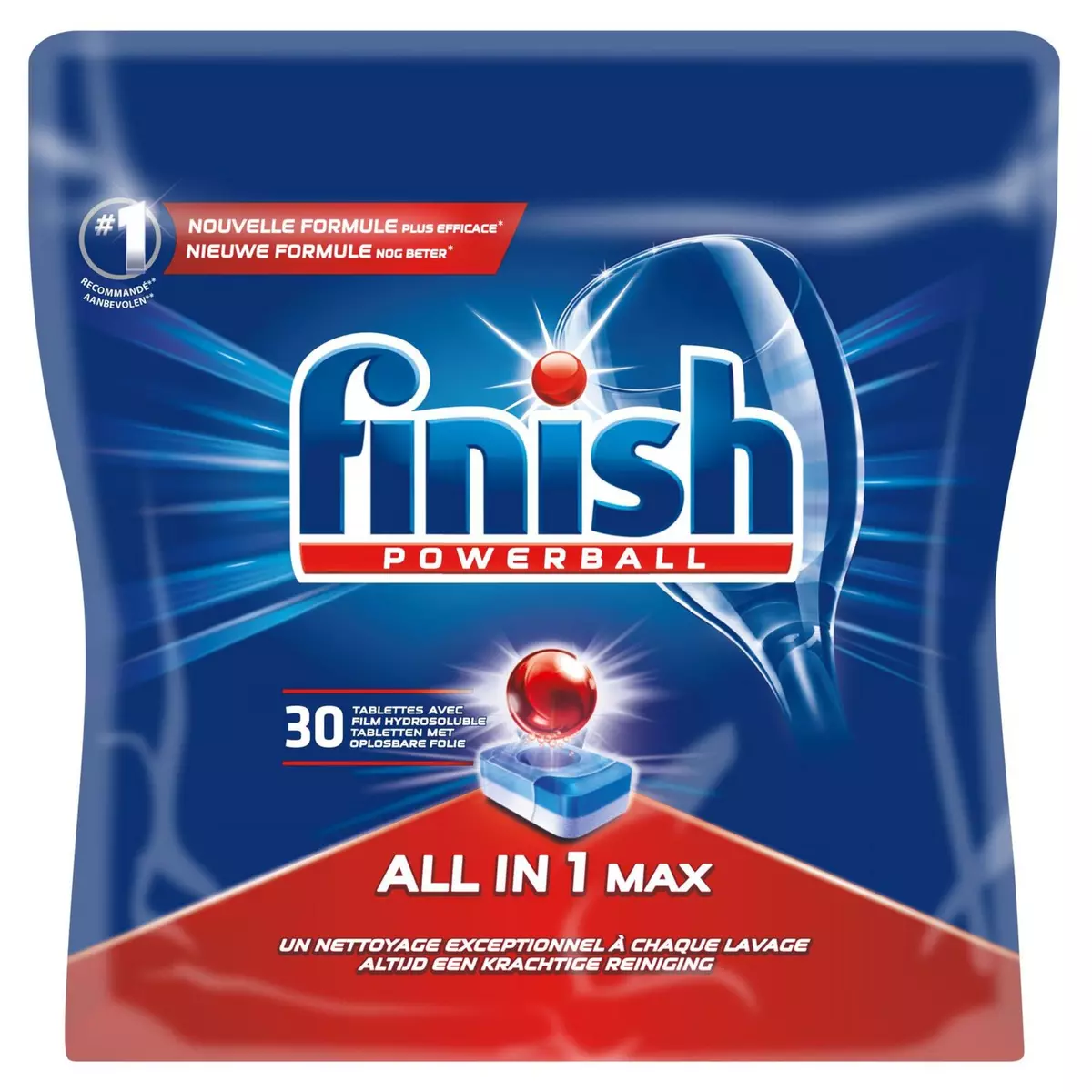 FINISH Powerball tablettes lave-vaisselle tout-en-1 max 30 tablettes