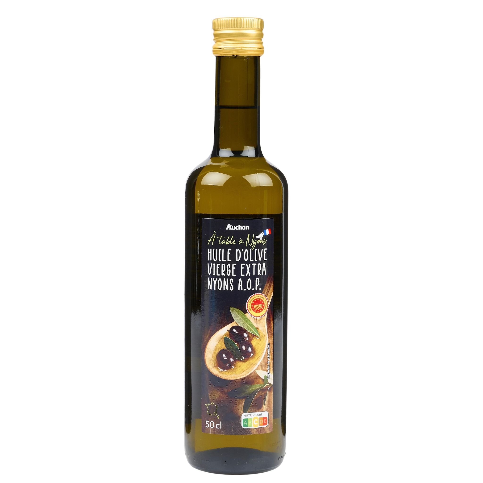 Voir la diapositive 3 : AUCHAN TERROIR Huile d'olive vierge extra AOP Nyons 50cl