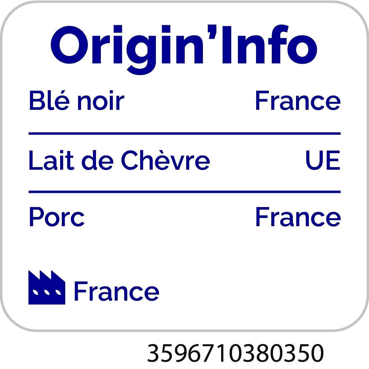 Voir la diapositive 2 : AUCHAN TERROIR Galette bretonne aux chèvre et lardons 2 pièces 280g
