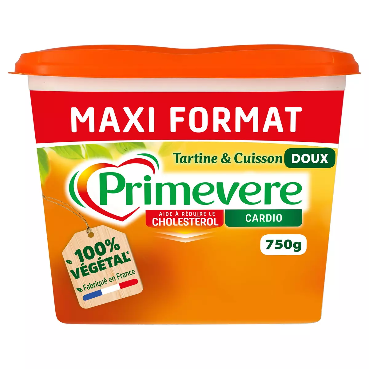 PRIMEVERE Margarine pour tartine et cuisson 750g