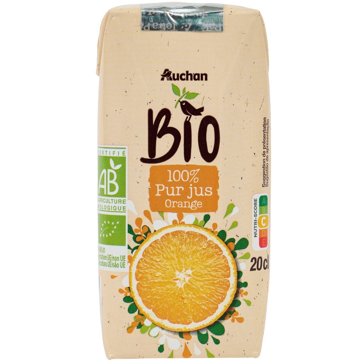 RIK&ROK Pur jus d'orange bio briquette 20cl