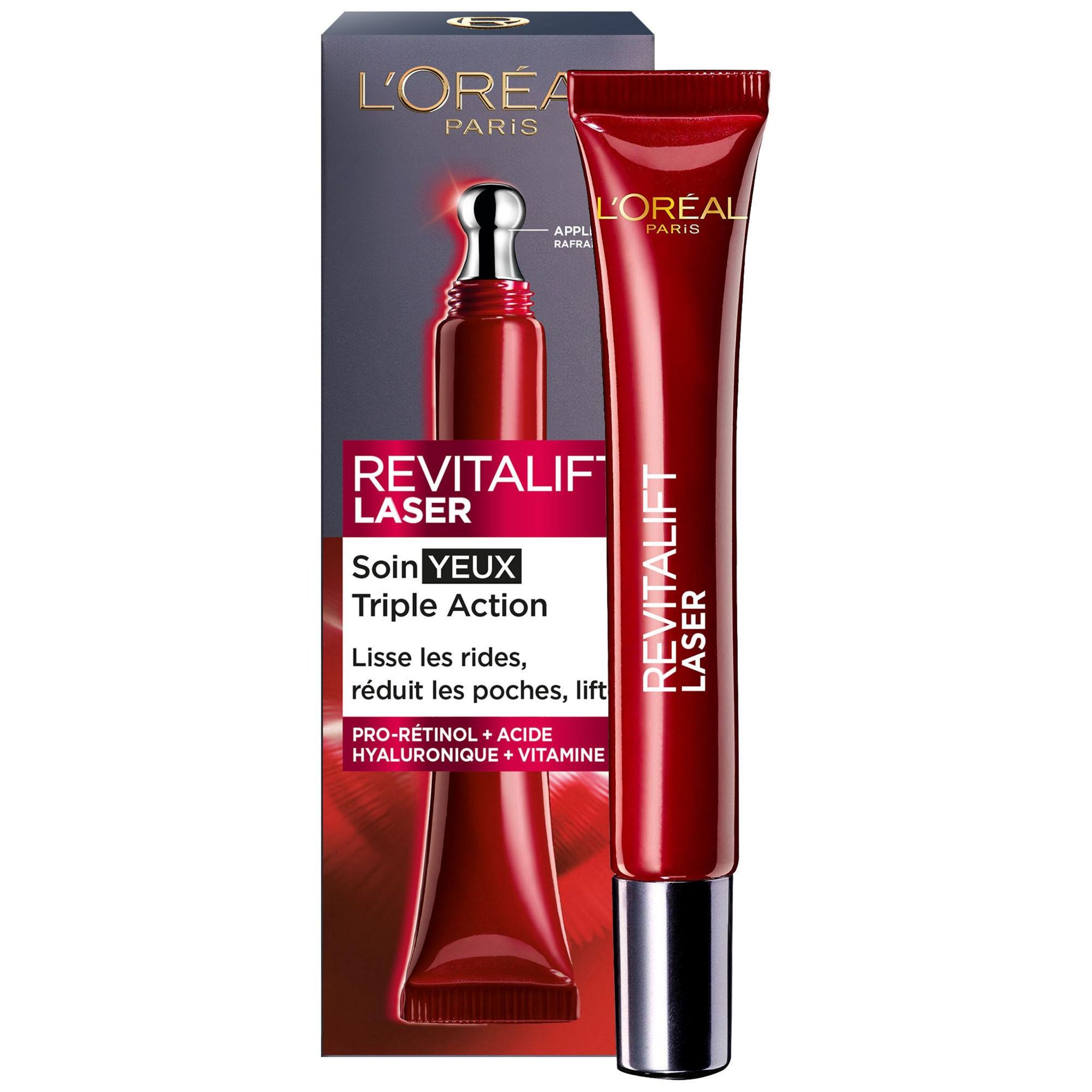 Voir la diapositive 2 : L'OREAL Revitalift soin concentré pour les yeux à l'acide hyaluronique 15ml