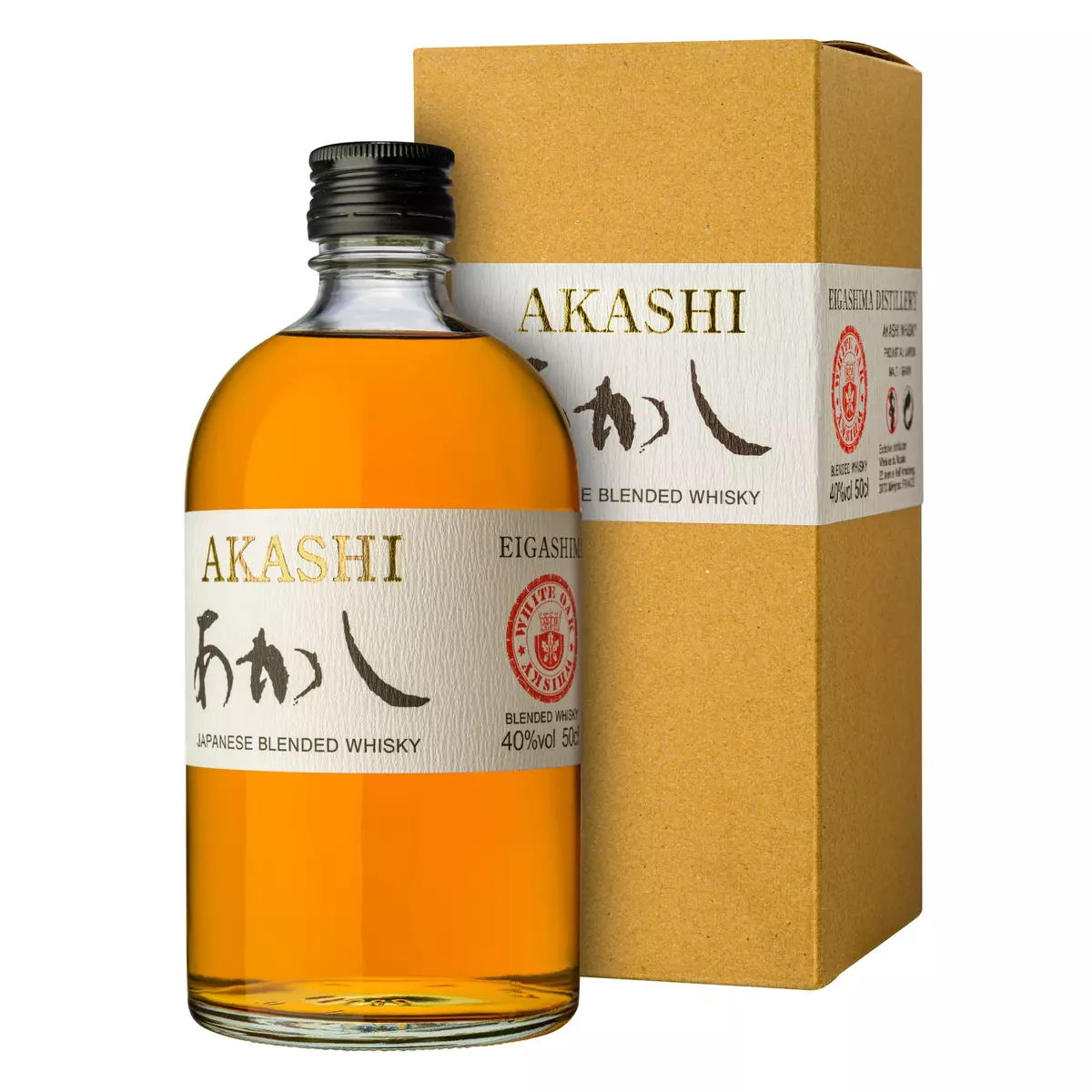 AKASHI Whisky japonais blended malt 40% avec étui 50cl pas cher 