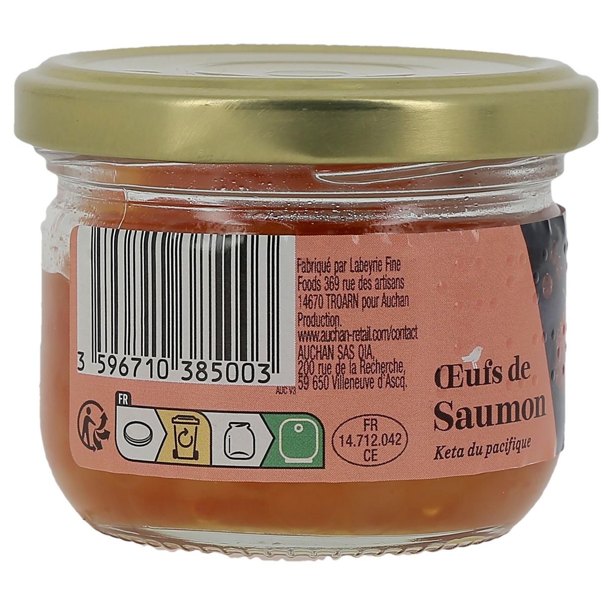 AUCHAN Oeufs de saumon du Pacifique 80g