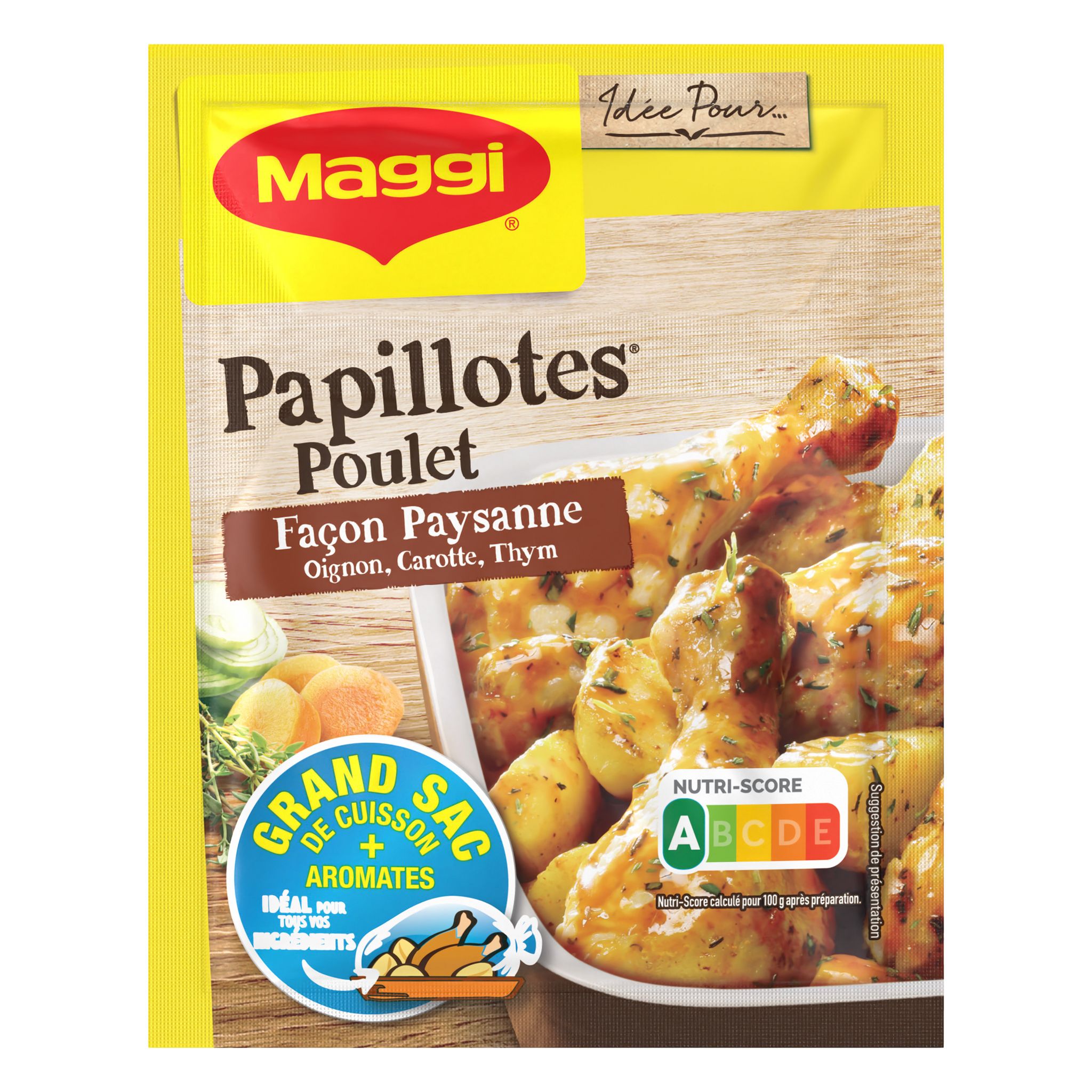 MAGGI Papillotes Poulet Façon Paysanne 32g Pas Cher - Auchan.fr