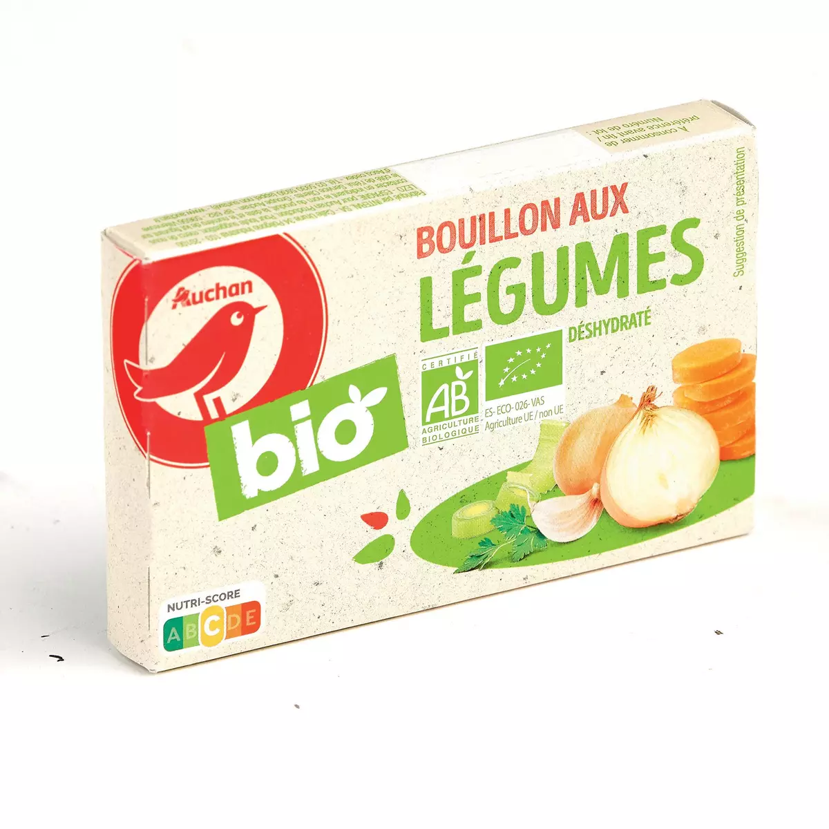 AUCHAN BIO Bouillon aux légumes et aromates 8 tablettes 80g