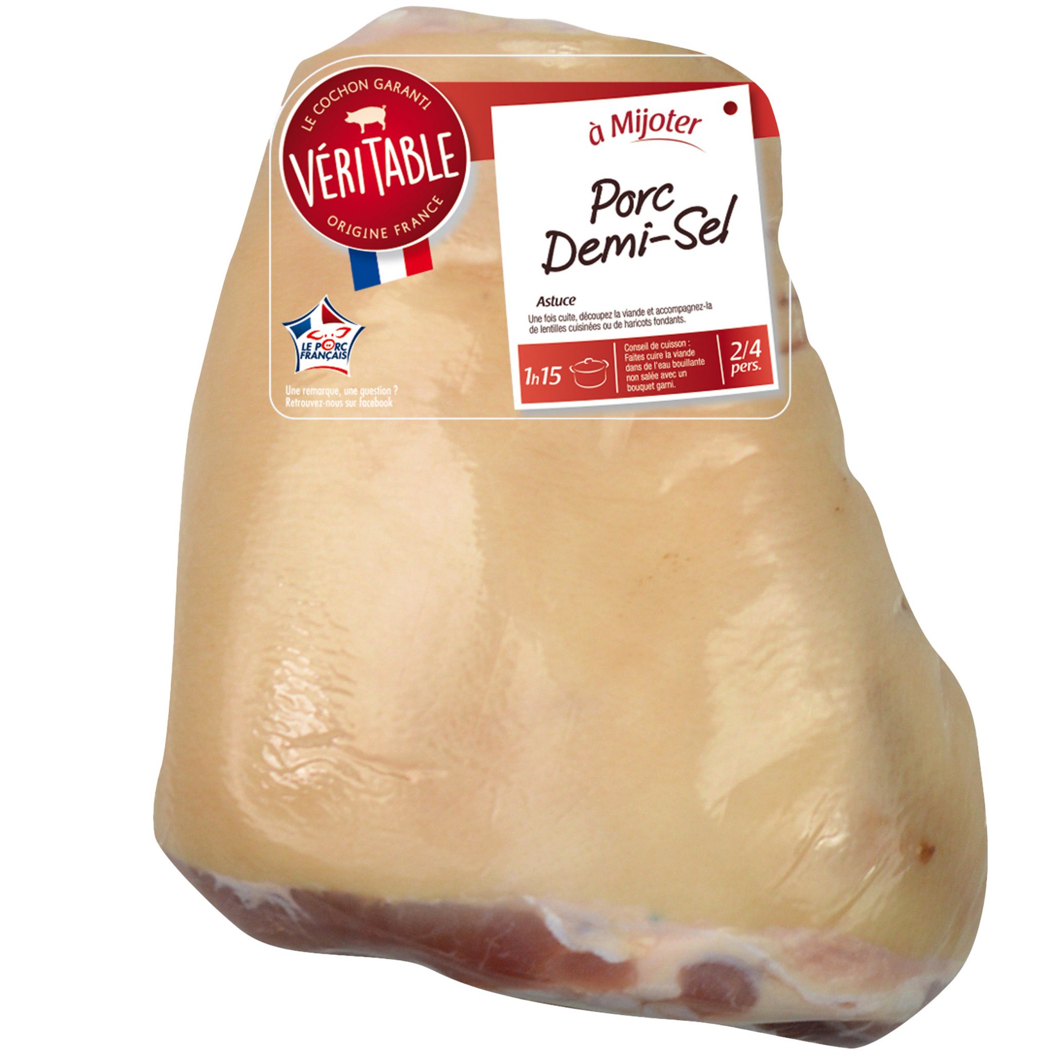 VERITABLE Jarret de porc demi-sel à mijoter 700g