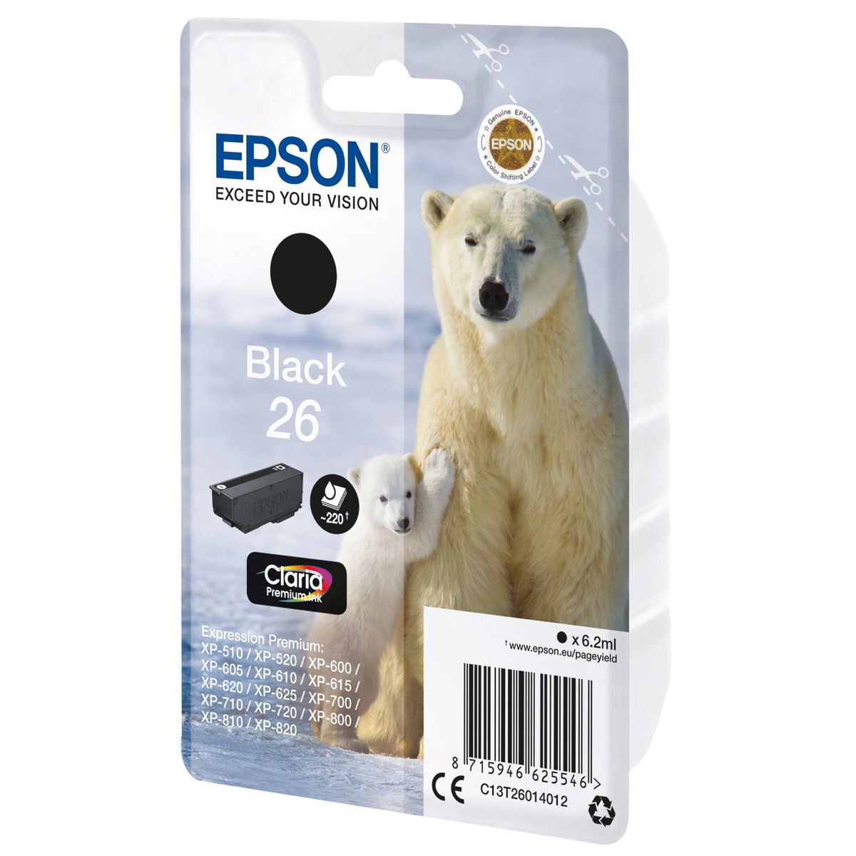 Voir la diapositive 2 : EPSON Cartouche 26 - Noir