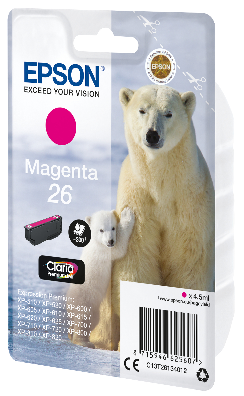Voir la diapositive 2 : EPSON Cartouche 26 - Magenta