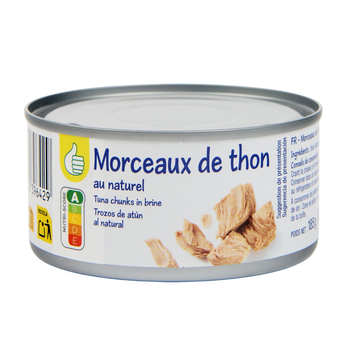 POUCE Morceaux de thon au naturel 130g