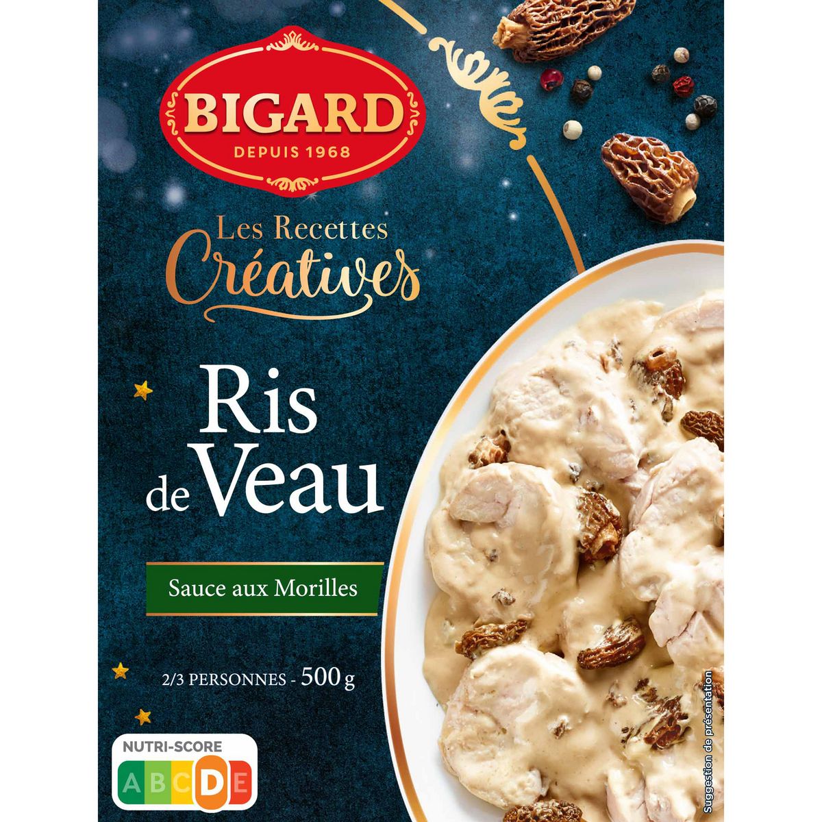BIGARD Ris de veau sauce aux morilles 2/3 parts 500g