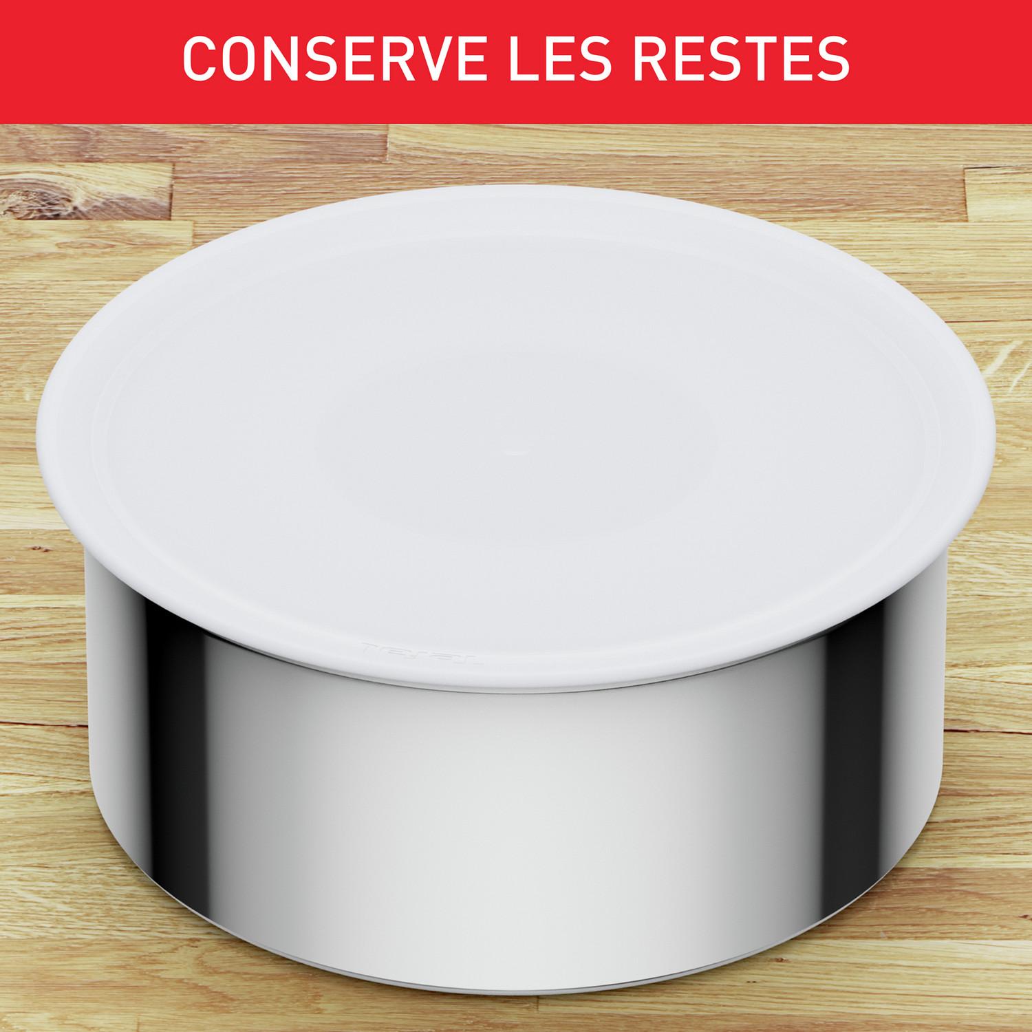 Voir la diapositive 2 : TEFAL 3 couvercles conservation INGENIO 16/18/20 cm plastique